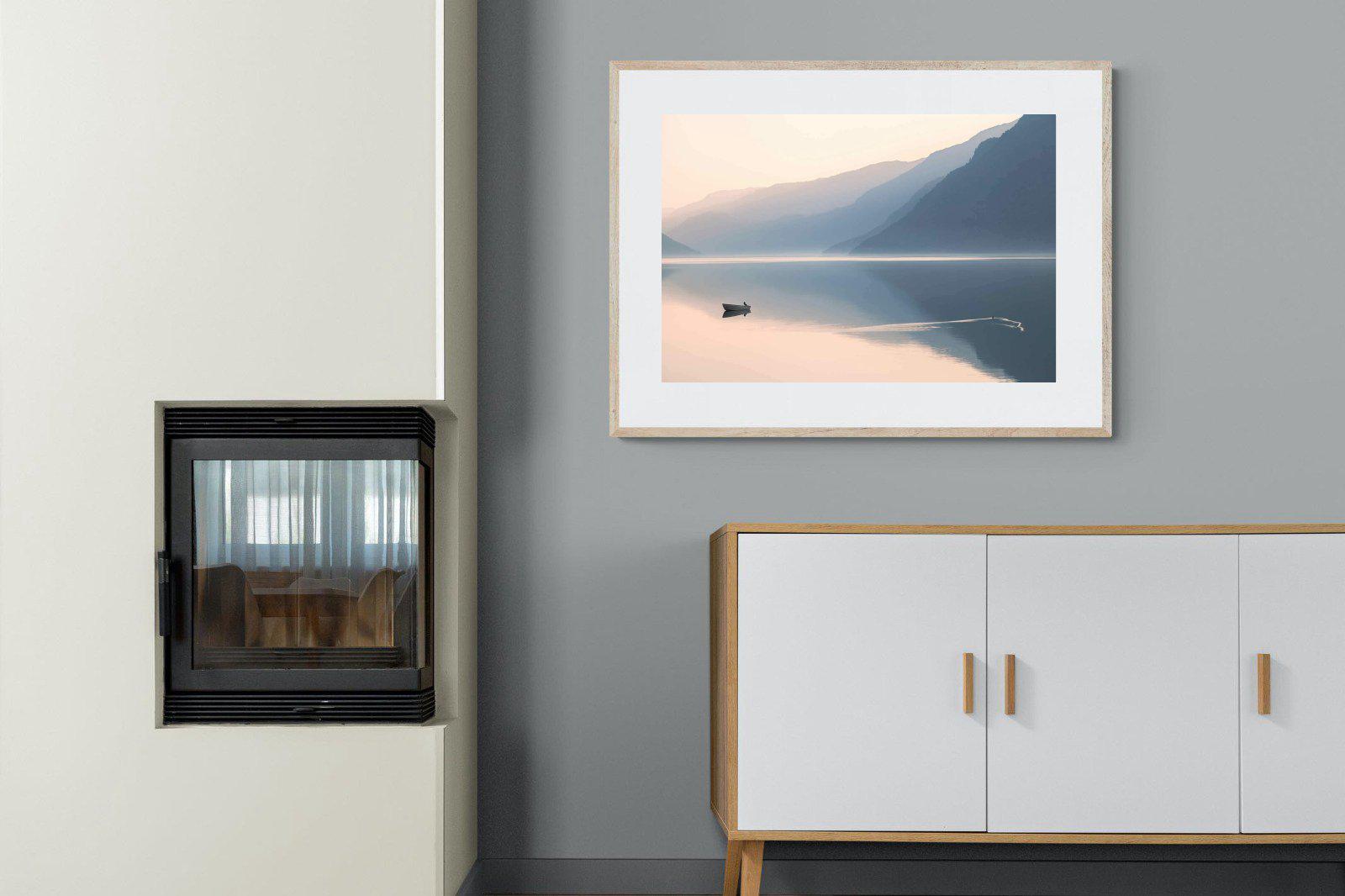 Still Lake-Wall_Art-100 x 75cm-Framed Print-Wood-Pixalot