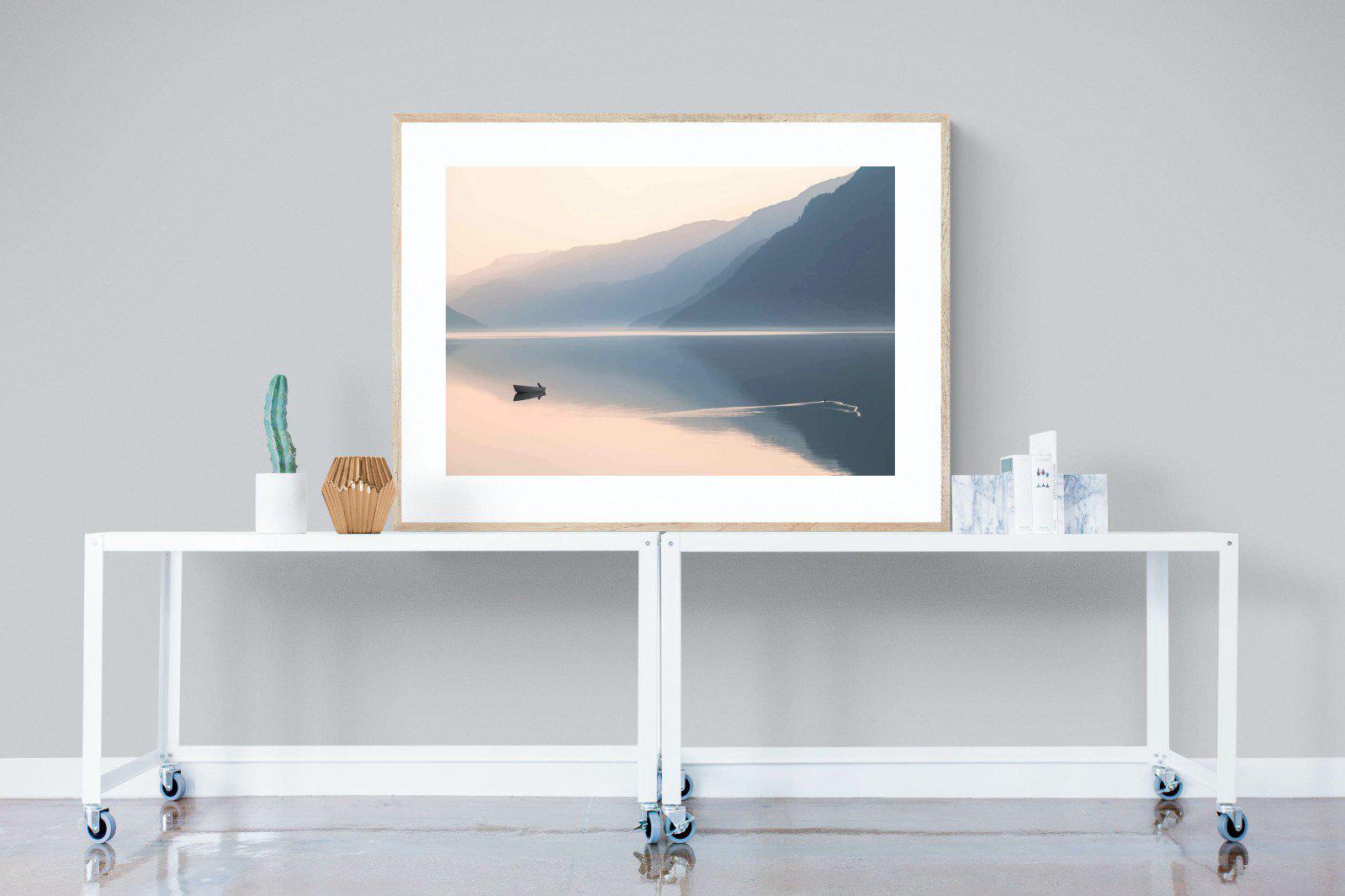 Still Lake-Wall_Art-120 x 90cm-Framed Print-Wood-Pixalot