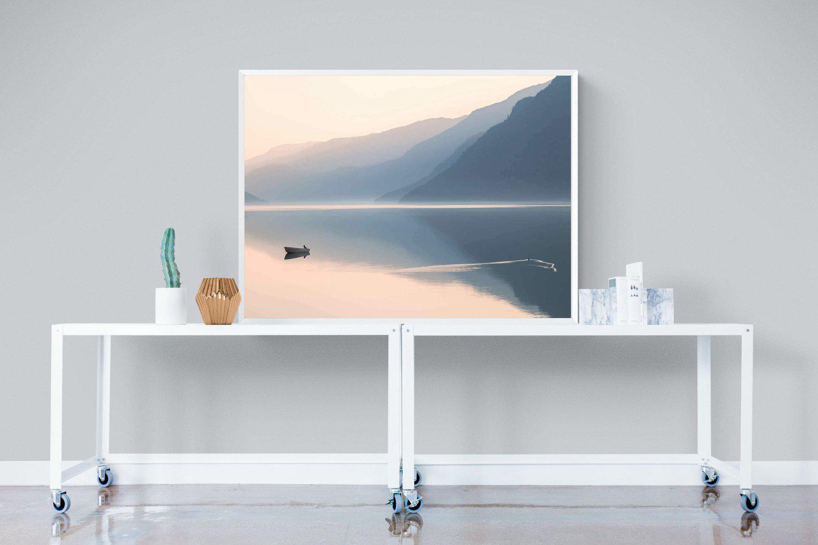 Still Lake-Wall_Art-120 x 90cm-Mounted Canvas-White-Pixalot
