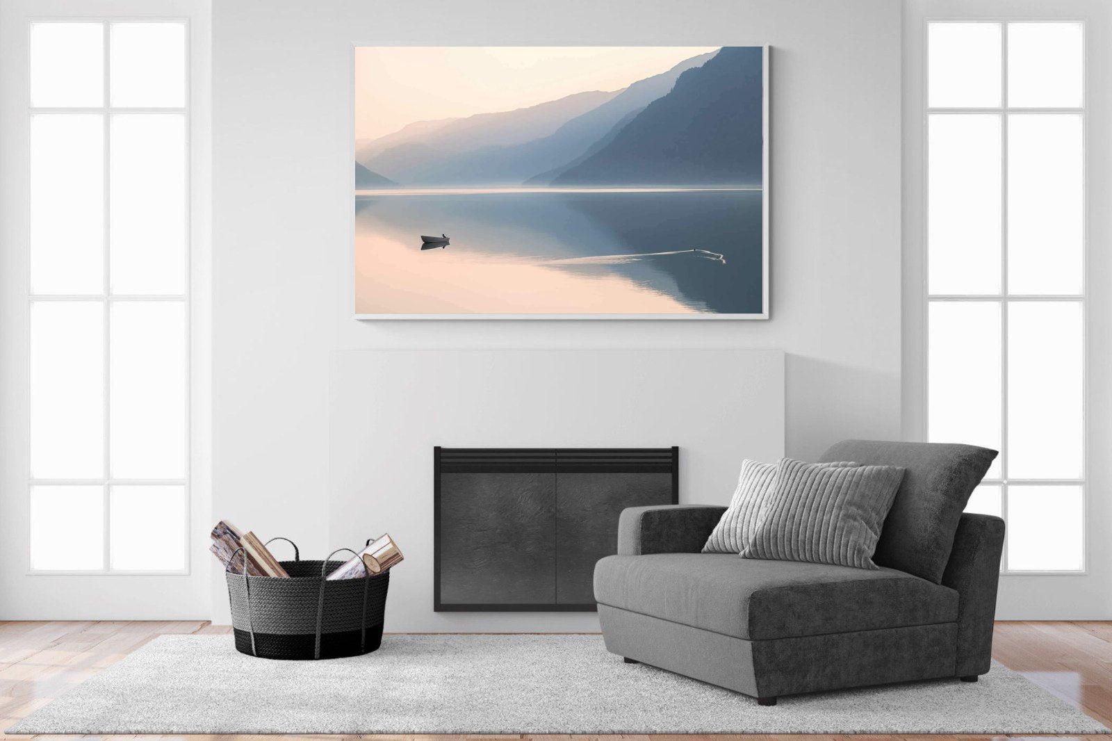 Still Lake-Wall_Art-150 x 100cm-Mounted Canvas-White-Pixalot