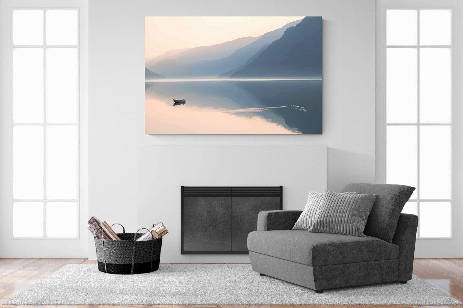 Still Lake-Wall_Art-150 x 100cm-Mounted Canvas-No Frame-Pixalot