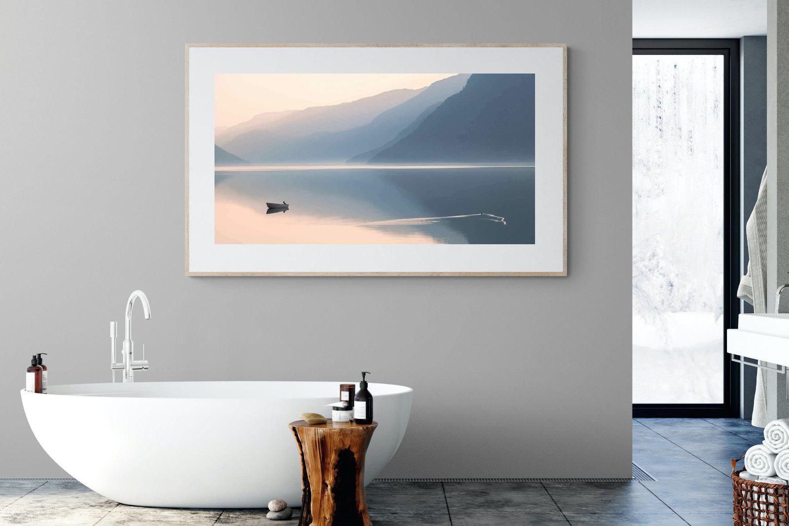 Still Lake-Wall_Art-180 x 110cm-Framed Print-Wood-Pixalot