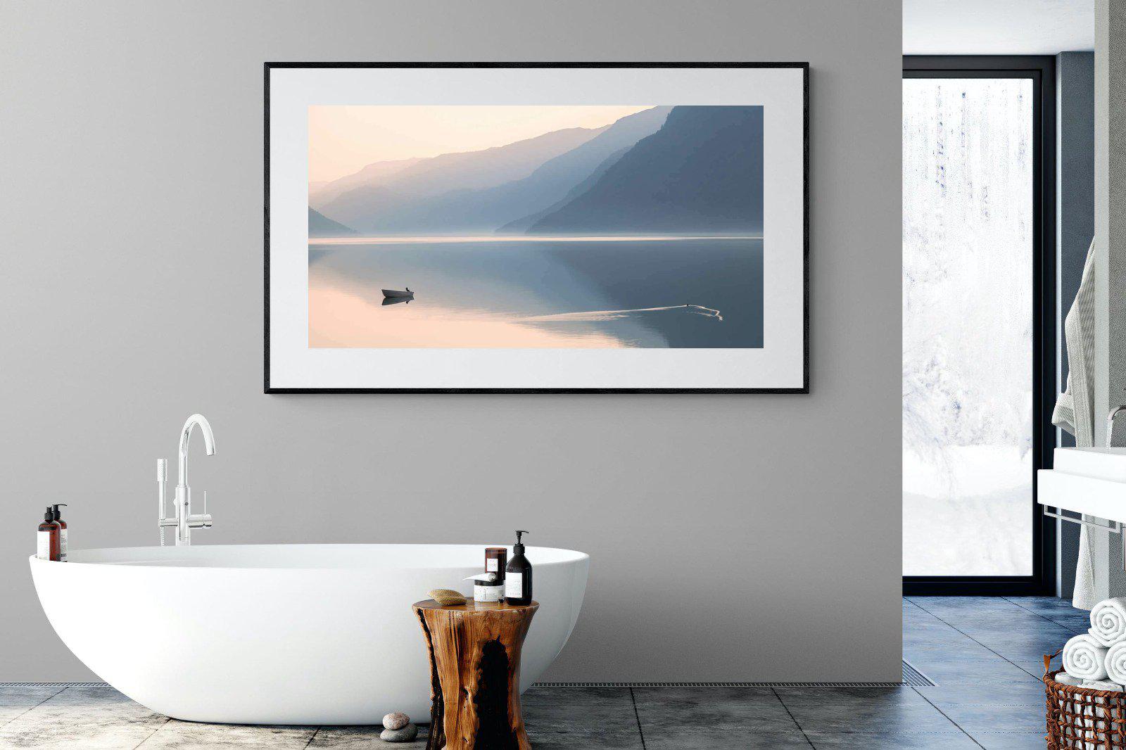 Still Lake-Wall_Art-180 x 110cm-Framed Print-Black-Pixalot