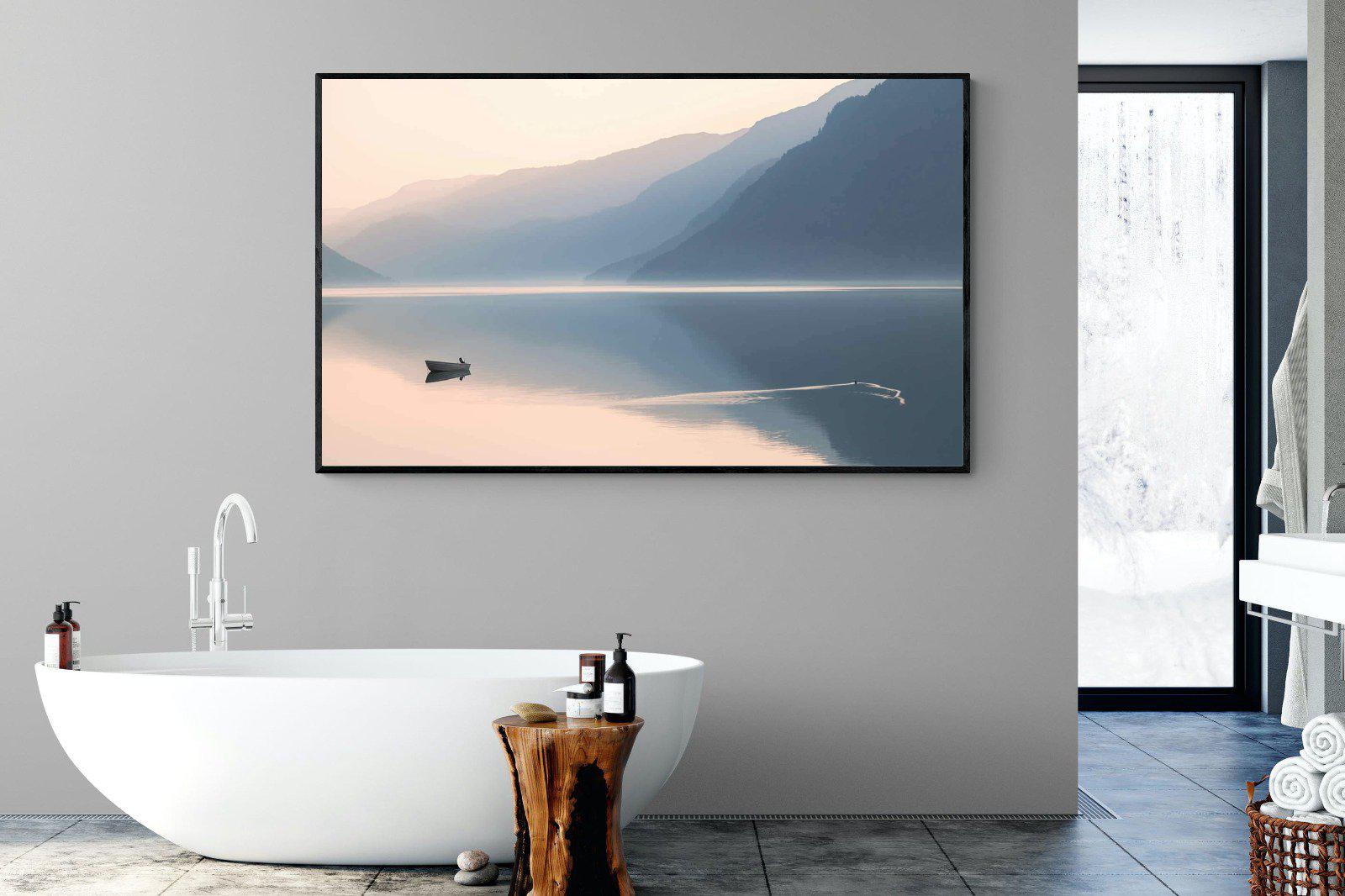 Still Lake-Wall_Art-180 x 110cm-Mounted Canvas-Black-Pixalot