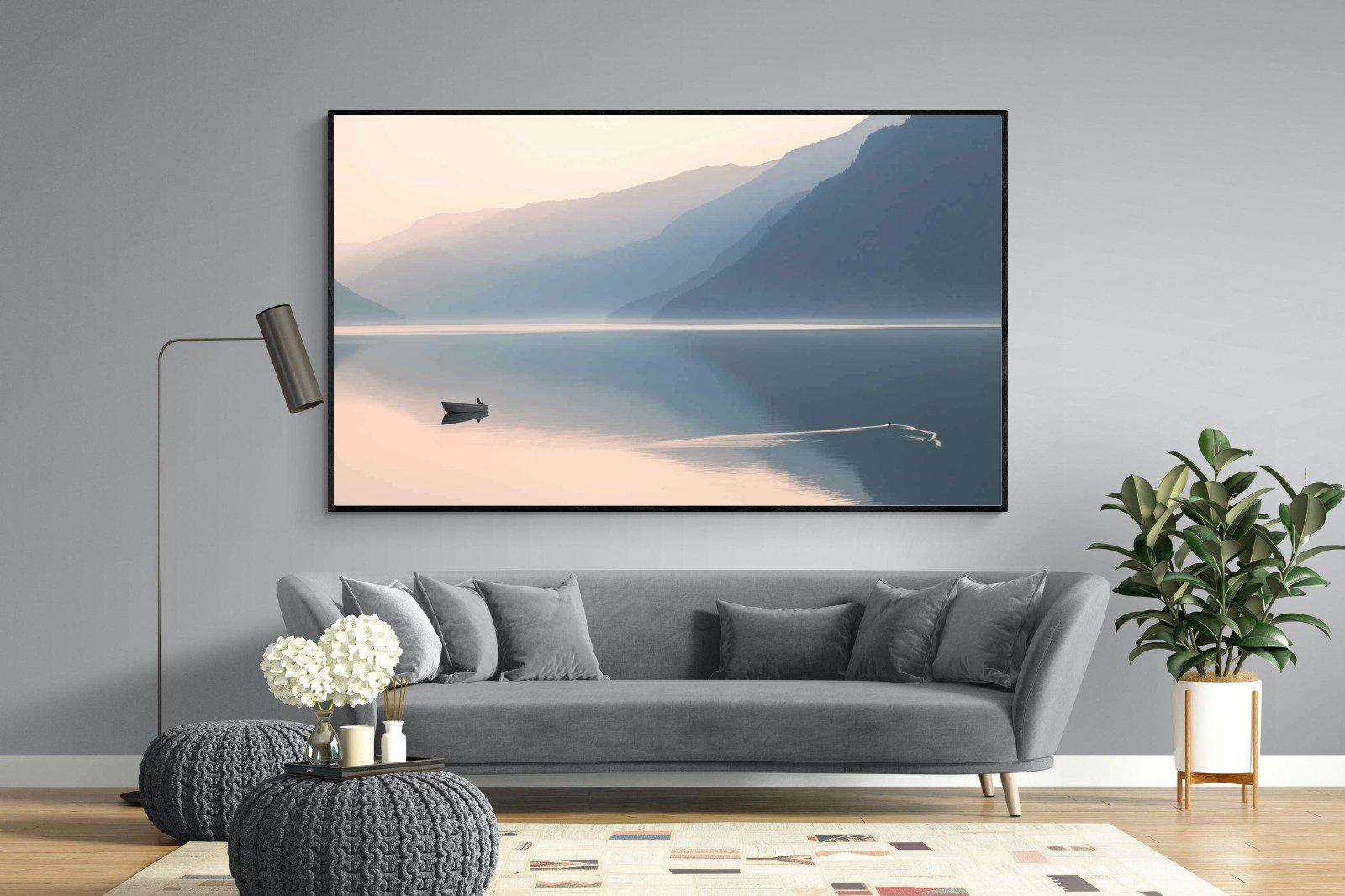 Still Lake-Wall_Art-220 x 130cm-Mounted Canvas-Black-Pixalot