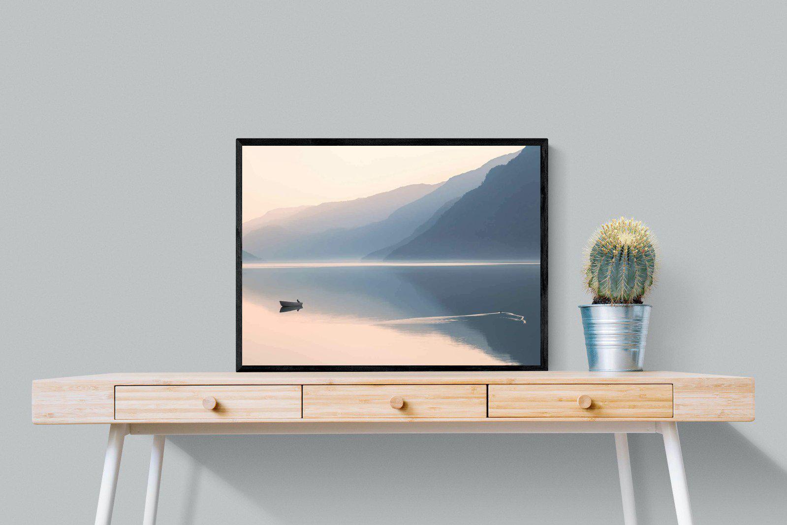 Still Lake-Wall_Art-80 x 60cm-Mounted Canvas-Black-Pixalot