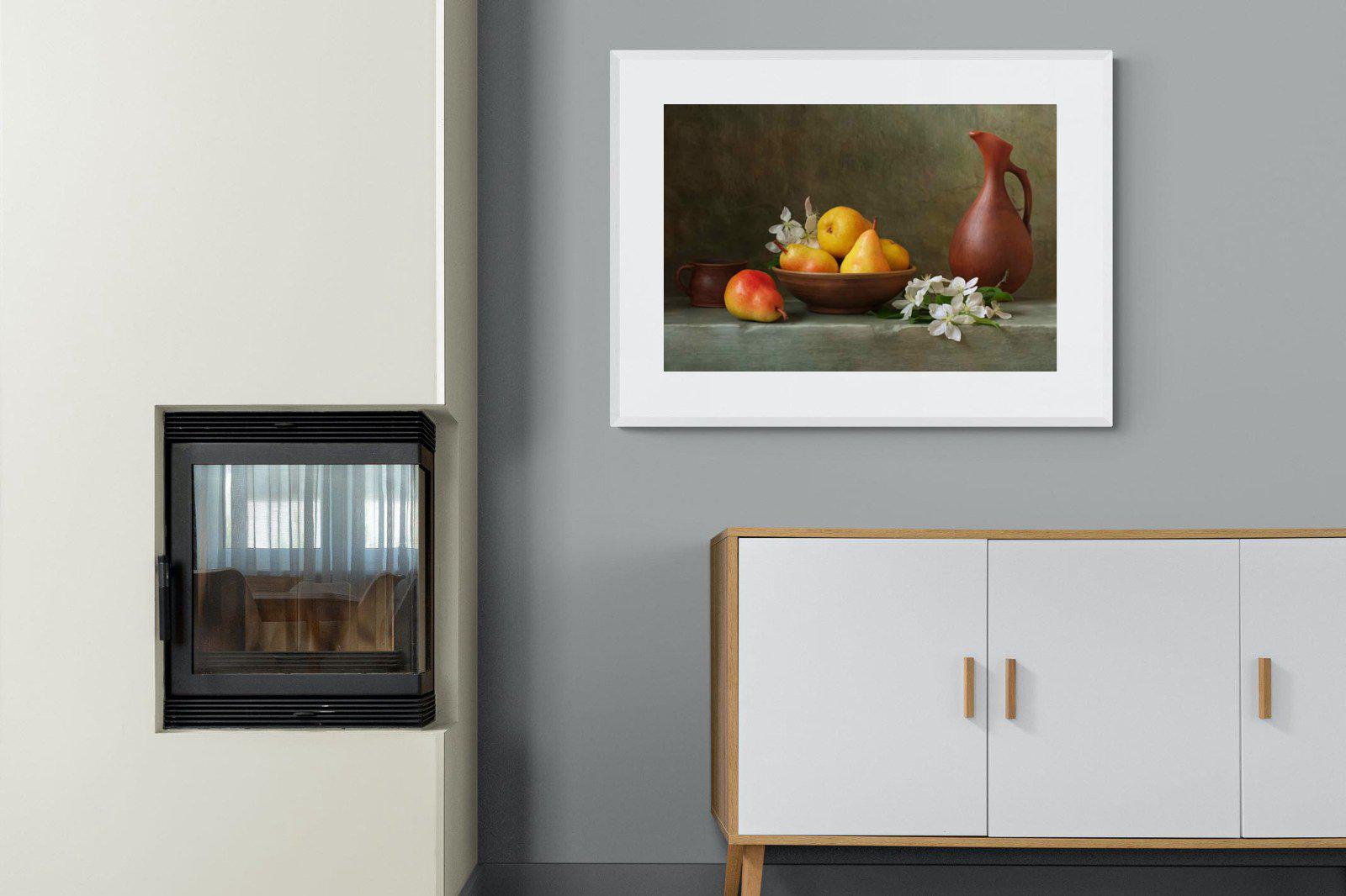 Still Life-Wall_Art-100 x 75cm-Framed Print-White-Pixalot