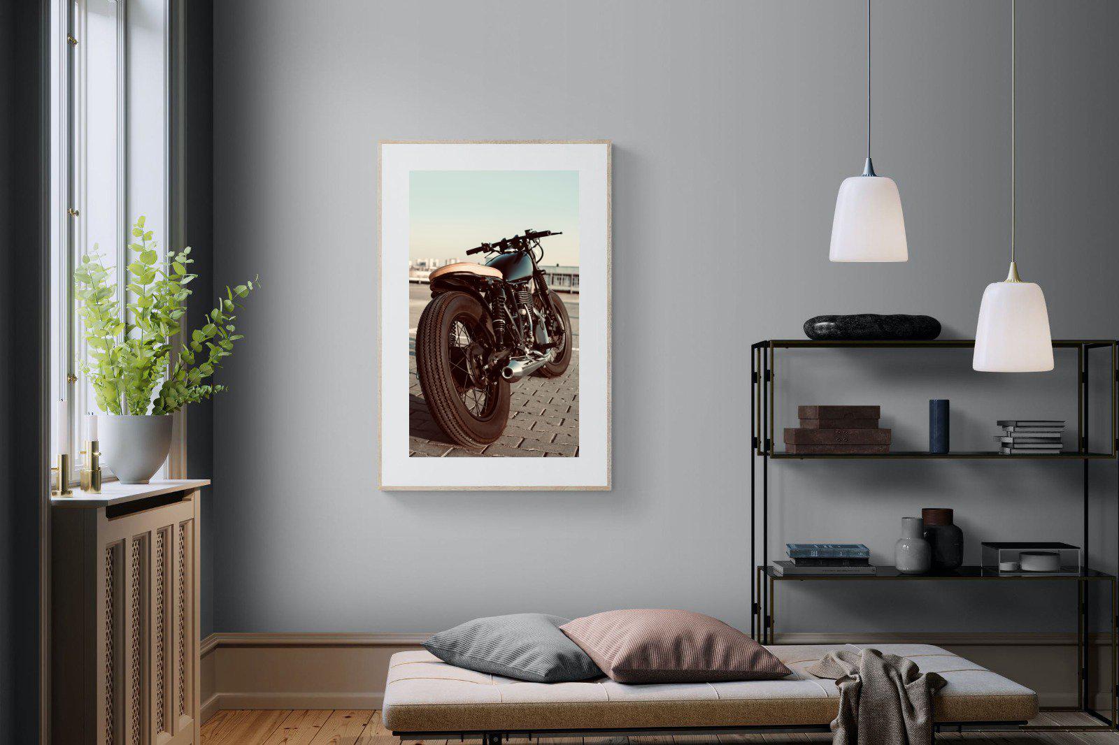 Street Bike-Wall_Art-100 x 150cm-Framed Print-Wood-Pixalot