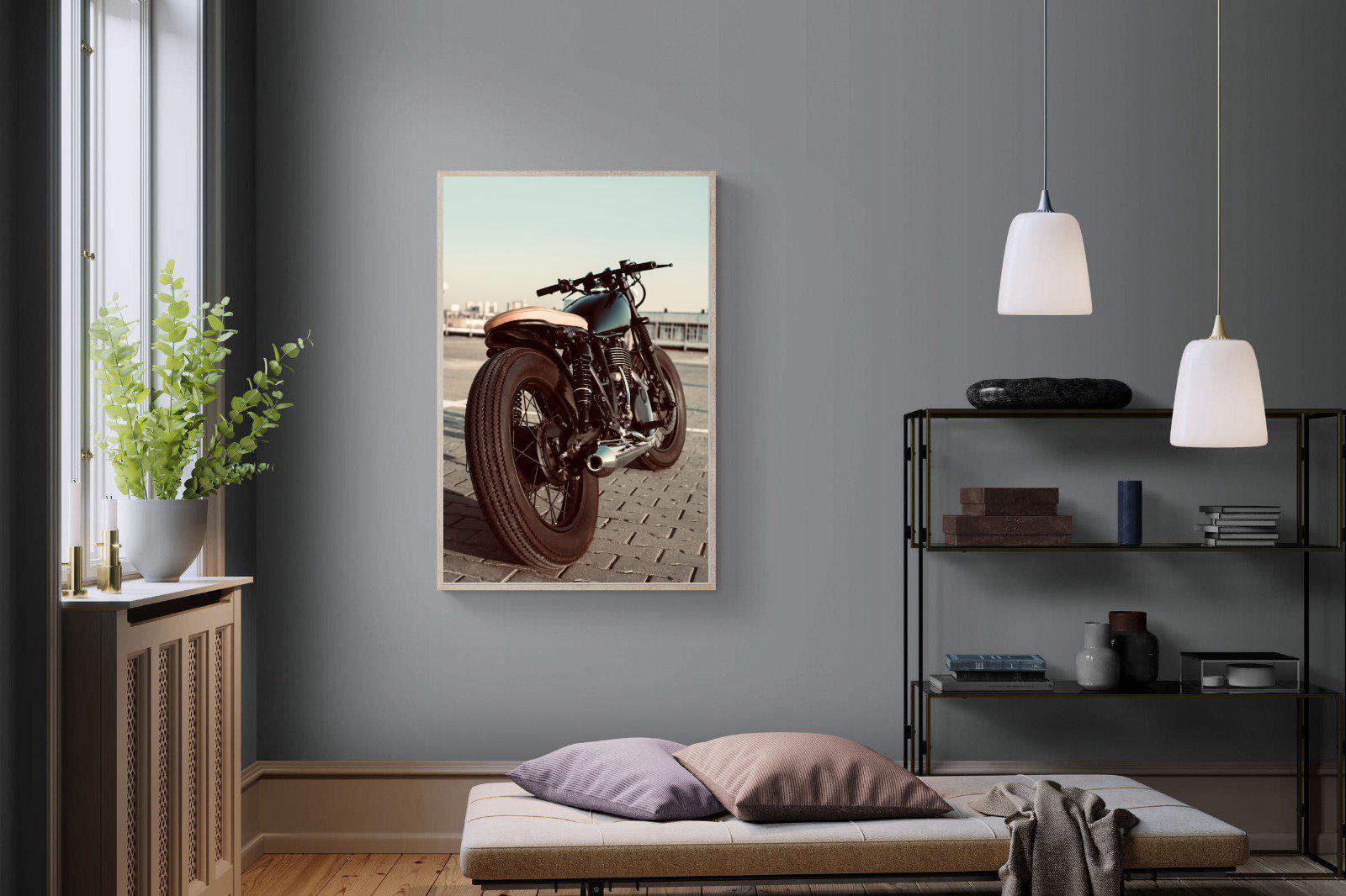 Street Bike-Wall_Art-100 x 150cm-Mounted Canvas-Wood-Pixalot