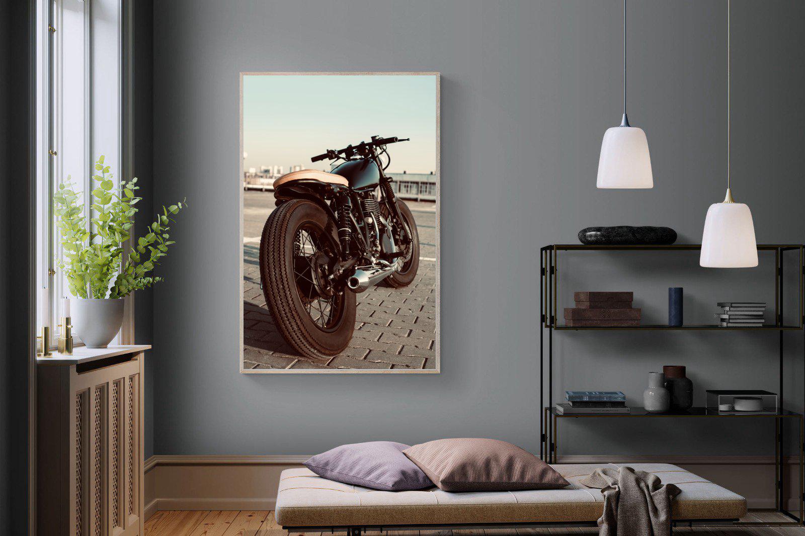 Street Bike-Wall_Art-120 x 180cm-Mounted Canvas-Wood-Pixalot