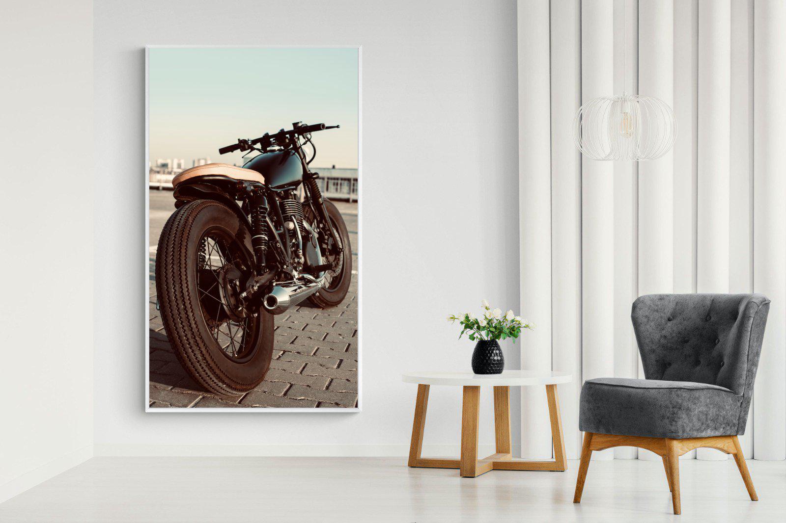 Street Bike-Wall_Art-130 x 220cm-Mounted Canvas-White-Pixalot