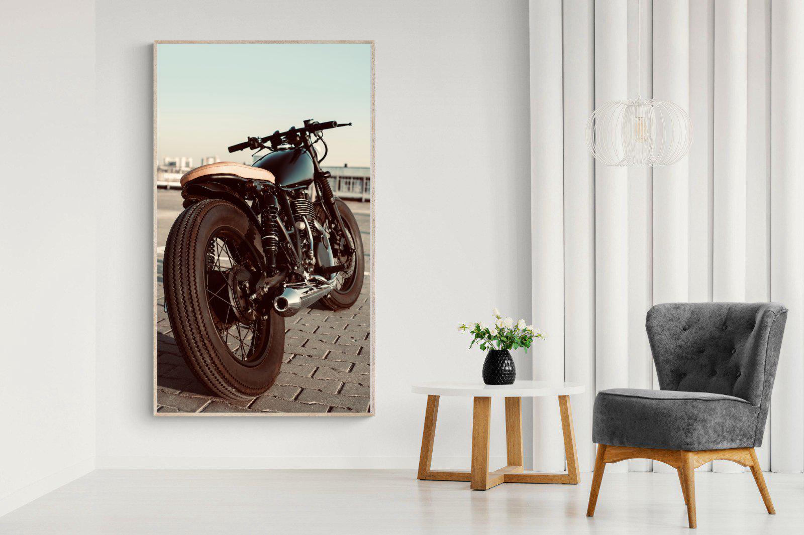 Street Bike-Wall_Art-130 x 220cm-Mounted Canvas-Wood-Pixalot