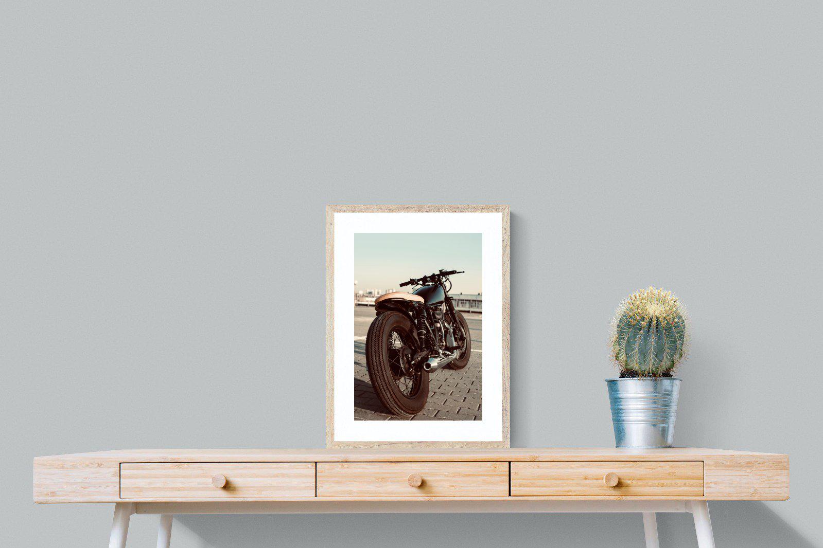 Street Bike-Wall_Art-45 x 60cm-Framed Print-Wood-Pixalot