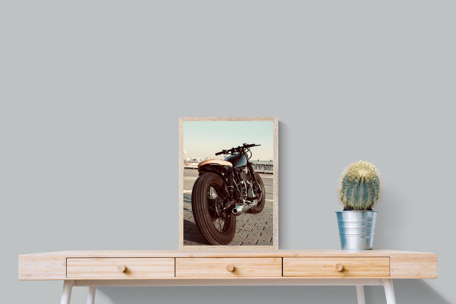 Street Bike-Wall_Art-45 x 60cm-Mounted Canvas-Wood-Pixalot