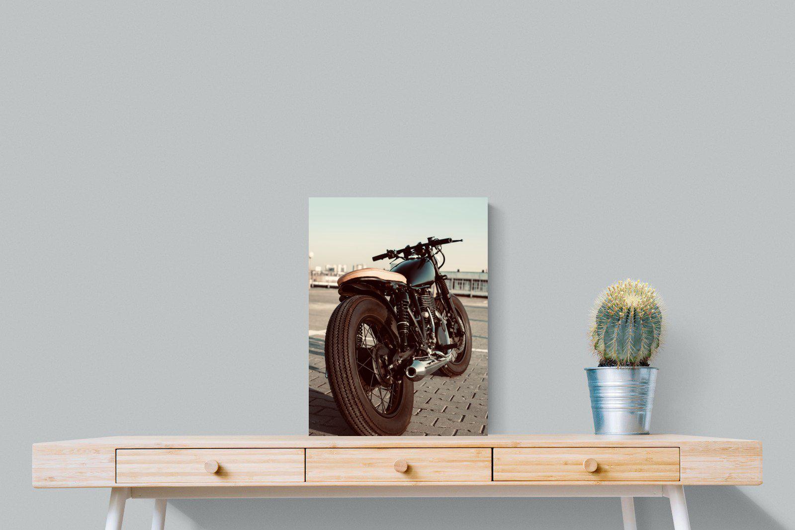 Street Bike-Wall_Art-45 x 60cm-Mounted Canvas-No Frame-Pixalot