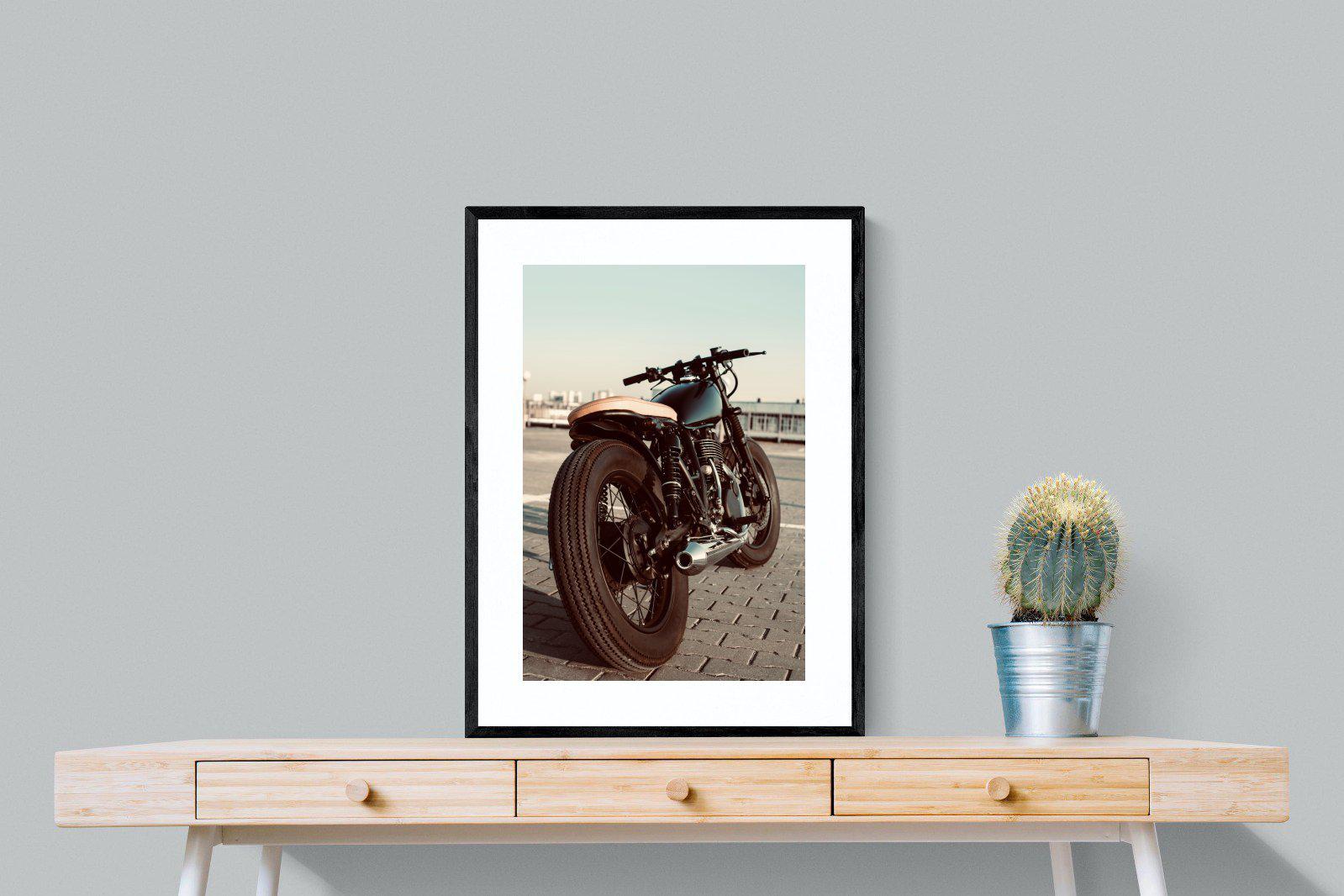 Street Bike-Wall_Art-60 x 80cm-Framed Print-Black-Pixalot