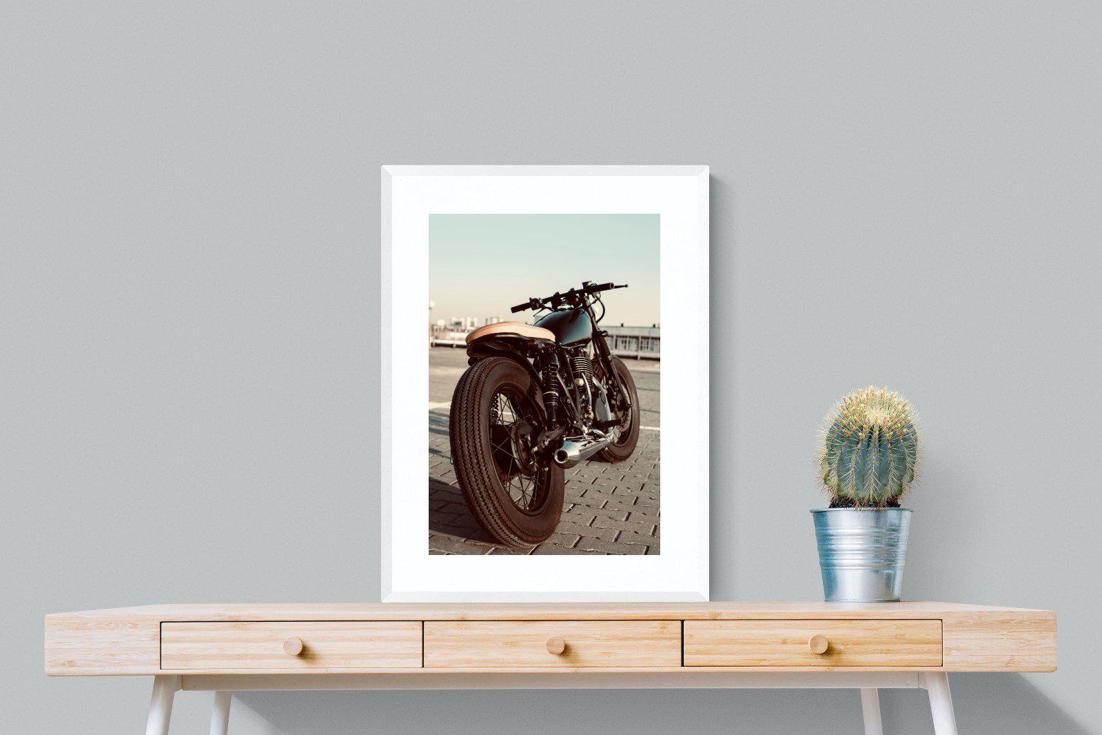 Street Bike-Wall_Art-60 x 80cm-Framed Print-White-Pixalot