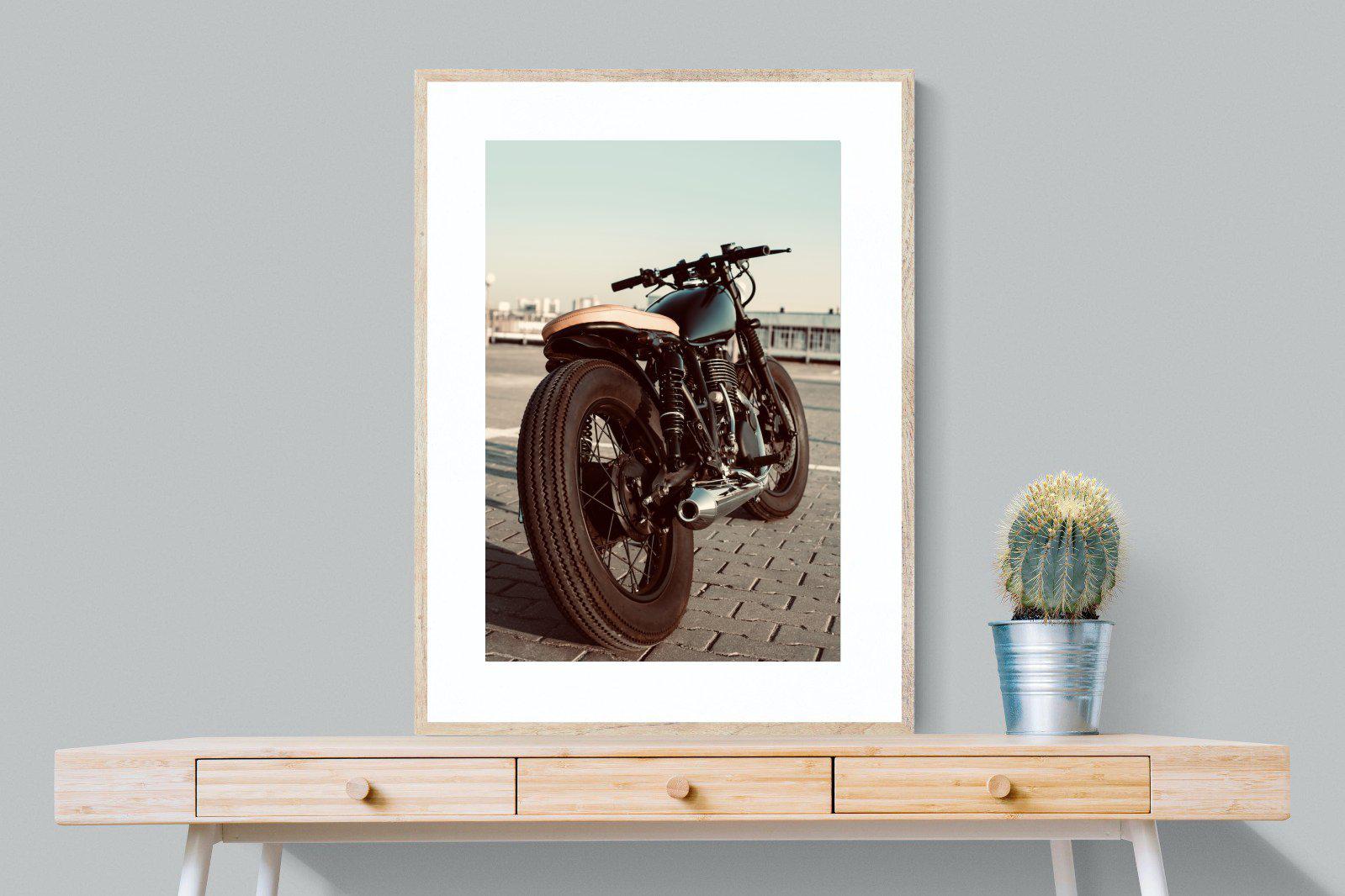 Street Bike-Wall_Art-75 x 100cm-Framed Print-Wood-Pixalot