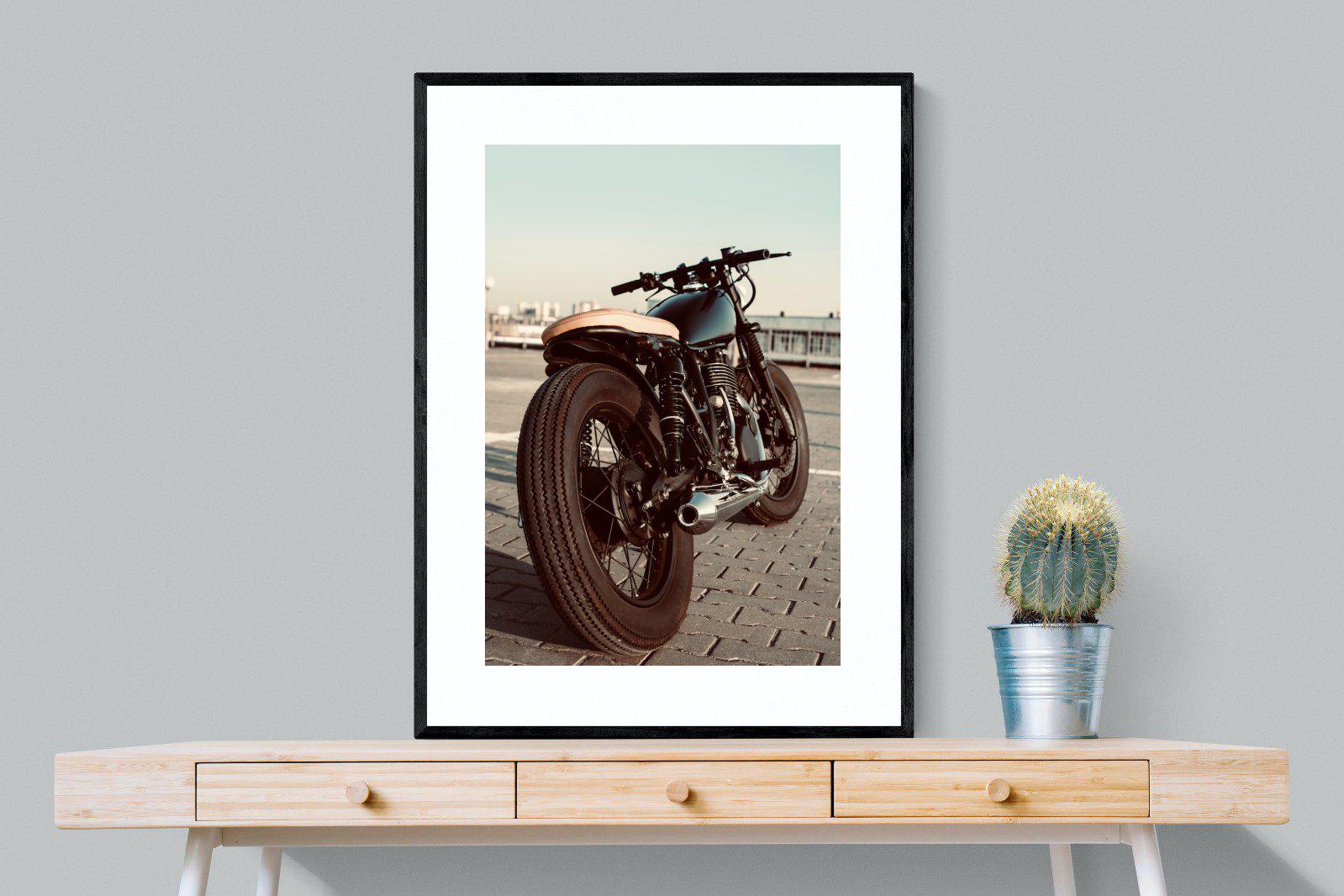 Street Bike-Wall_Art-75 x 100cm-Framed Print-Black-Pixalot