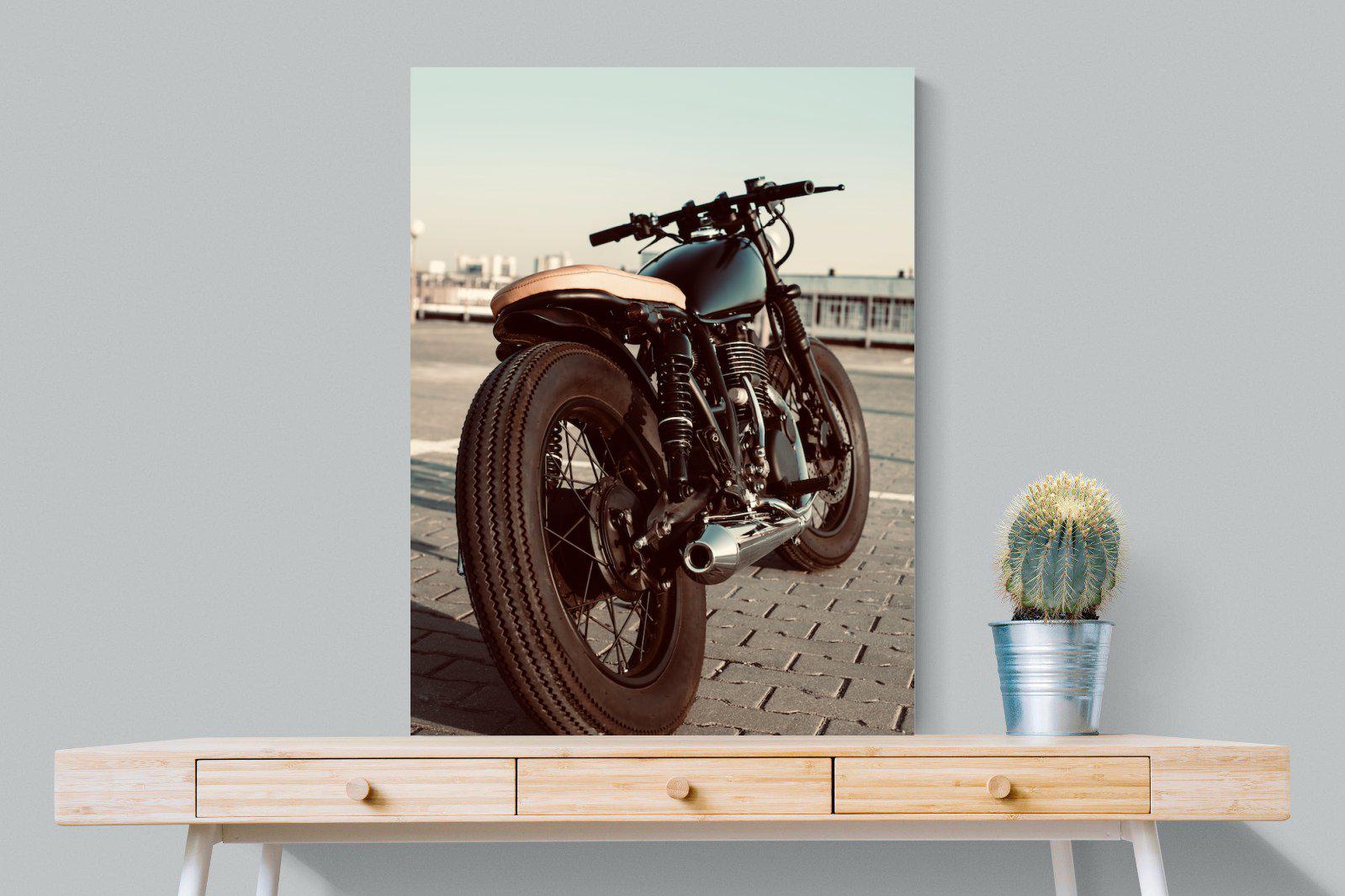 Street Bike-Wall_Art-75 x 100cm-Mounted Canvas-No Frame-Pixalot