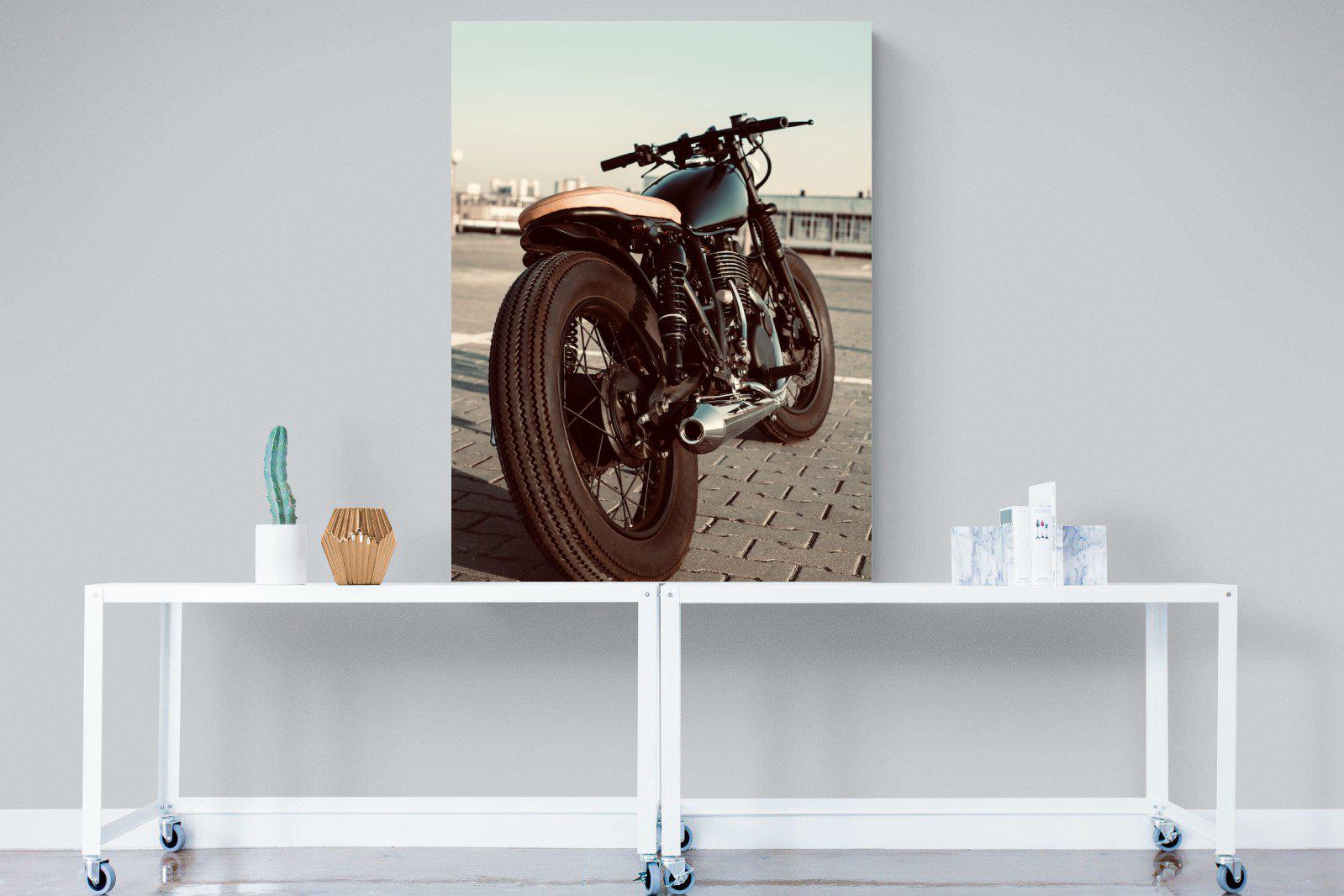 Street Bike-Wall_Art-90 x 120cm-Mounted Canvas-No Frame-Pixalot