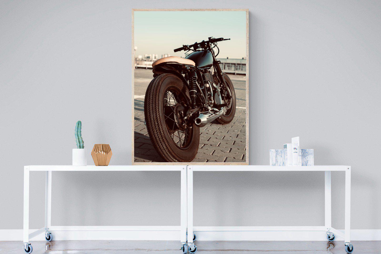 Street Bike-Wall_Art-90 x 120cm-Mounted Canvas-Wood-Pixalot
