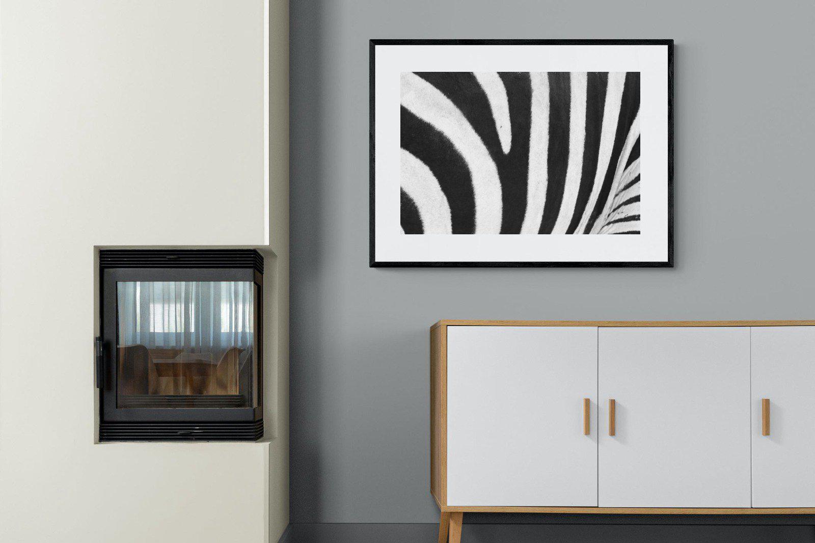 Stripes-Wall_Art-100 x 75cm-Framed Print-Black-Pixalot