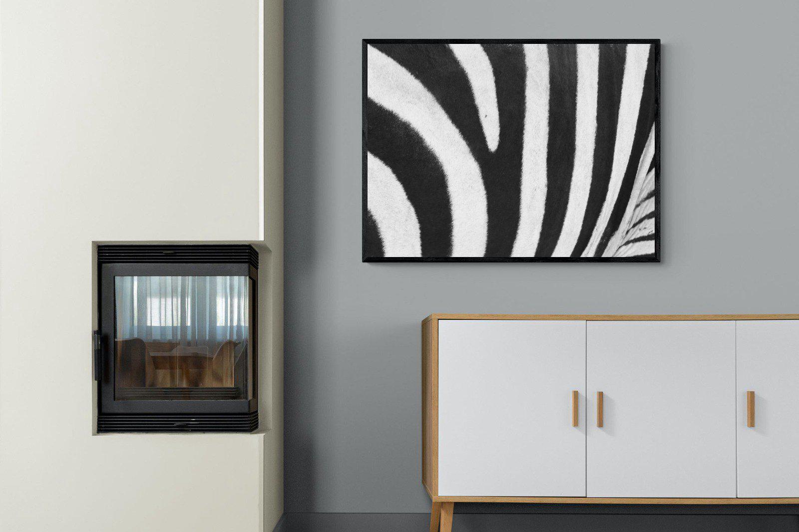 Stripes-Wall_Art-100 x 75cm-Mounted Canvas-Black-Pixalot