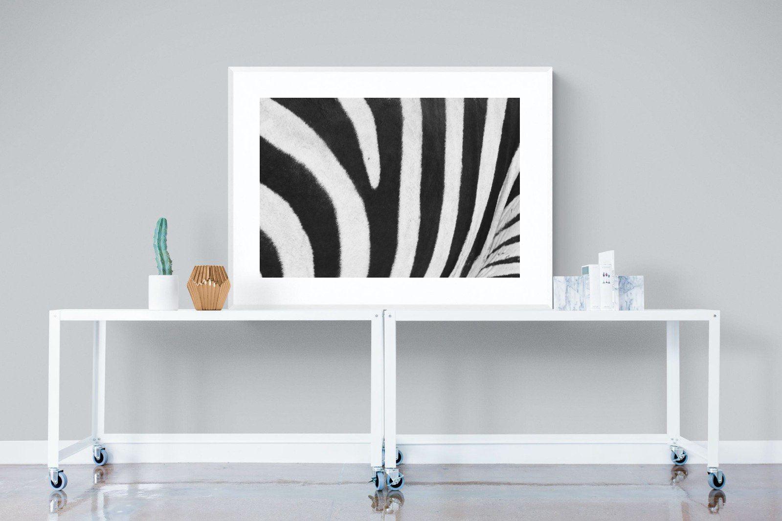 Stripes-Wall_Art-120 x 90cm-Framed Print-White-Pixalot