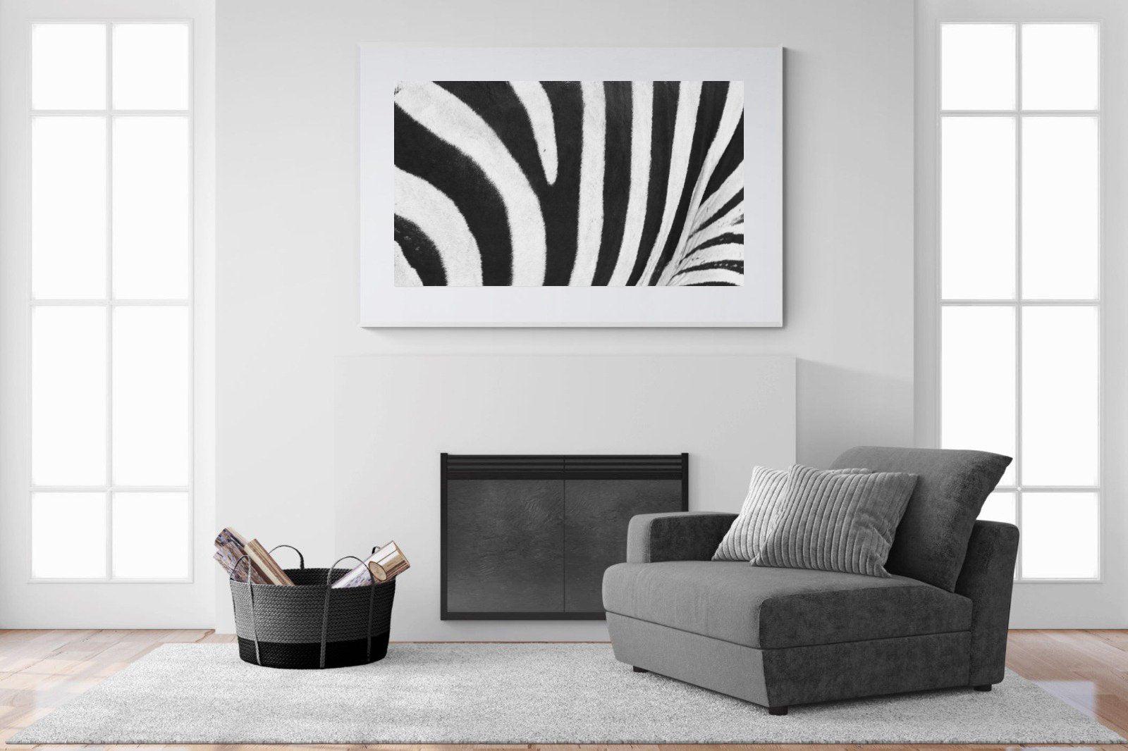 Stripes-Wall_Art-150 x 100cm-Framed Print-White-Pixalot