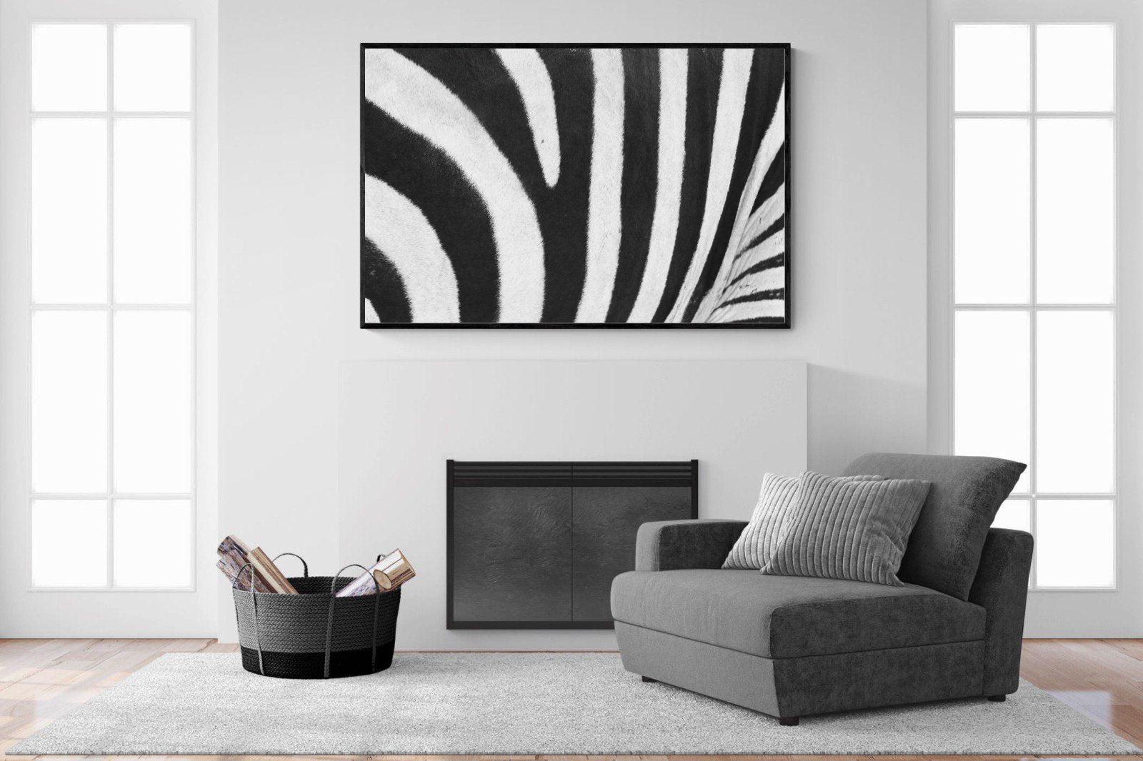 Stripes-Wall_Art-150 x 100cm-Mounted Canvas-Black-Pixalot