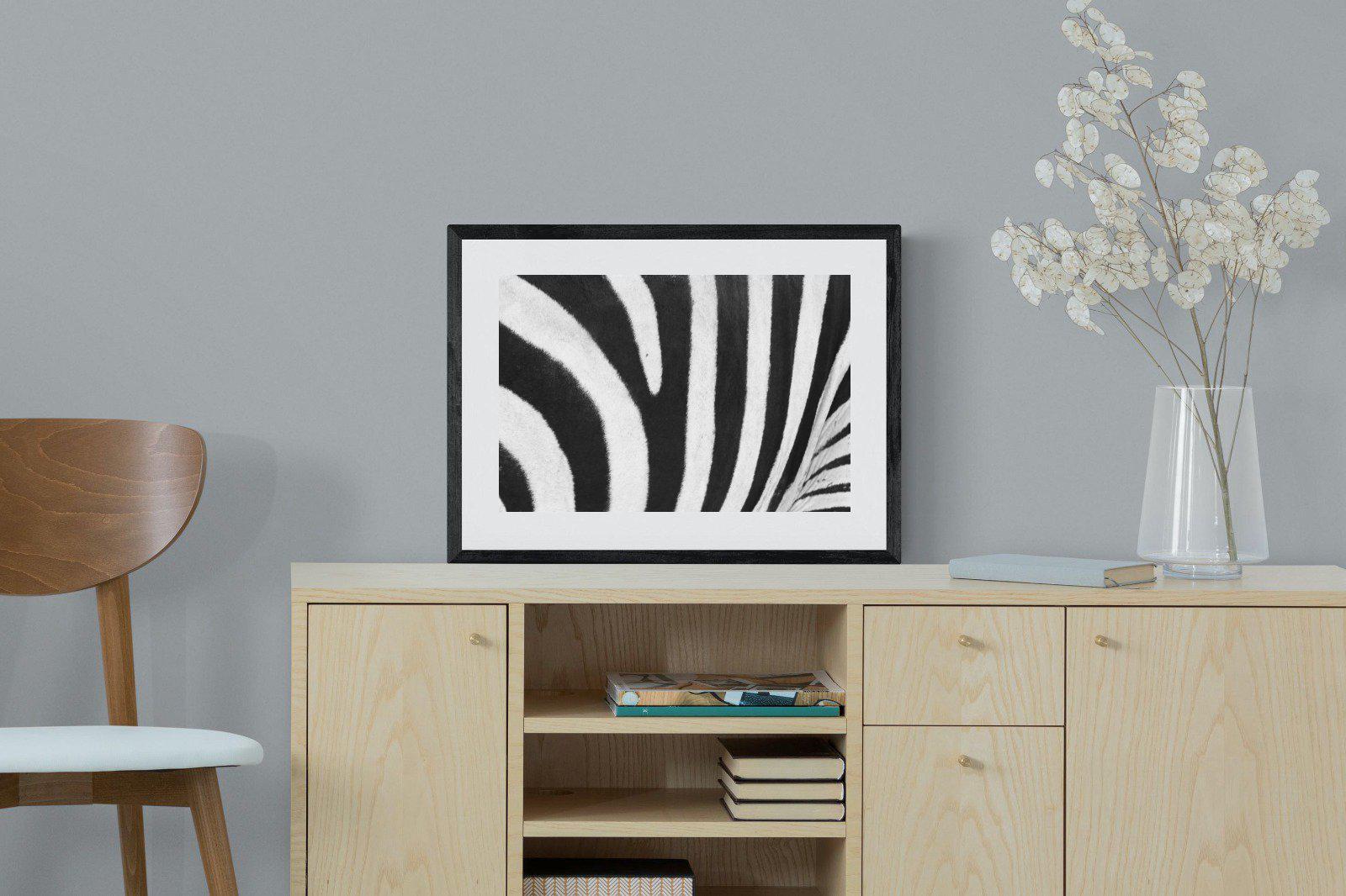 Stripes-Wall_Art-60 x 45cm-Framed Print-Black-Pixalot