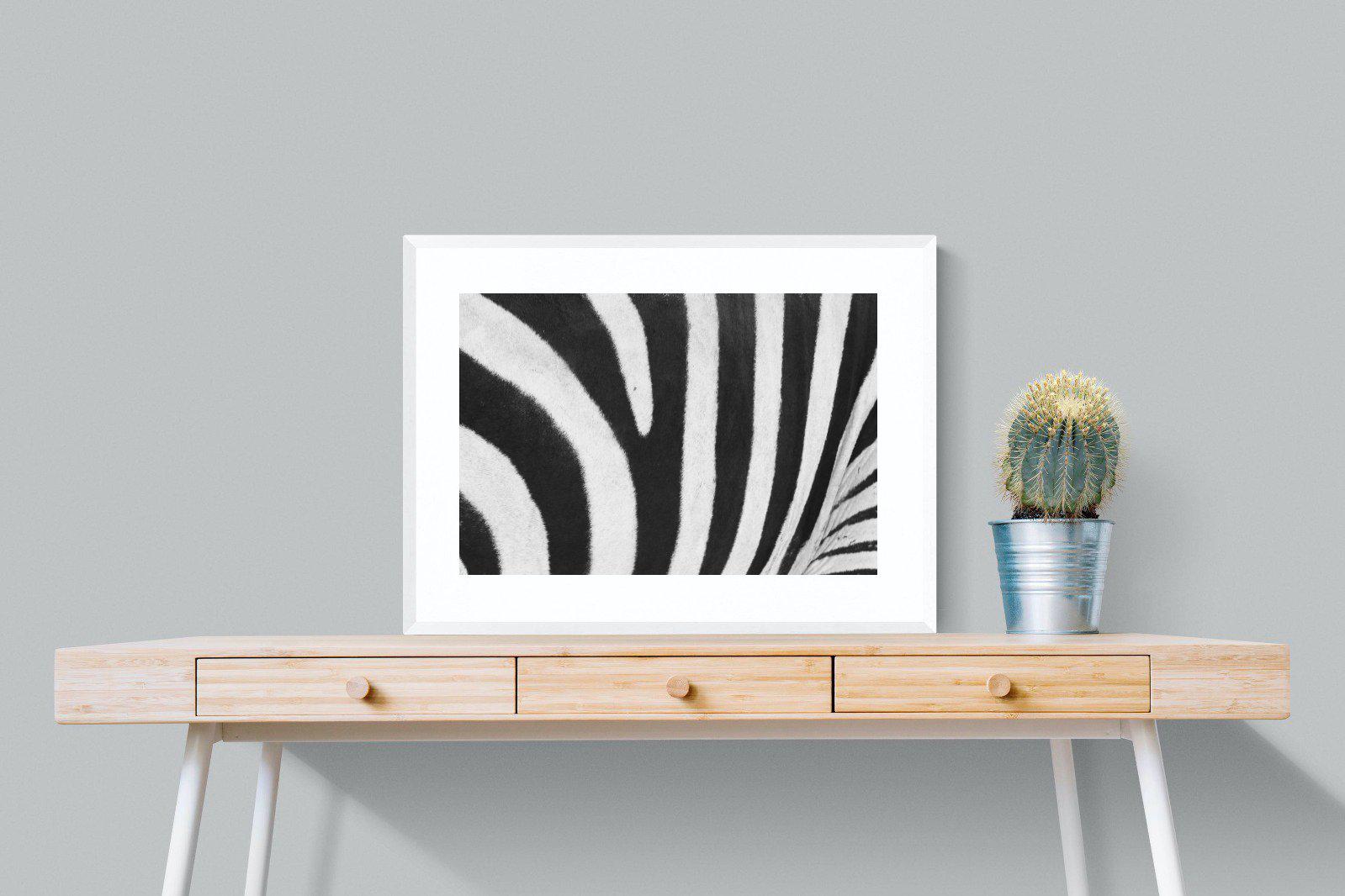 Stripes-Wall_Art-80 x 60cm-Framed Print-White-Pixalot