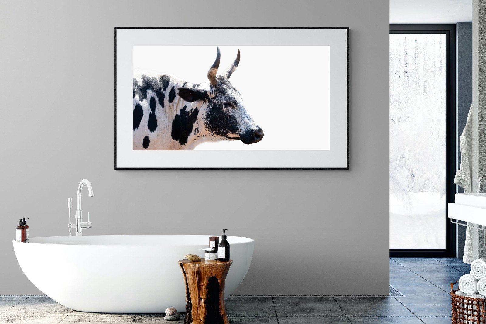 Strong Nguni-Wall_Art-180 x 110cm-Framed Print-Black-Pixalot