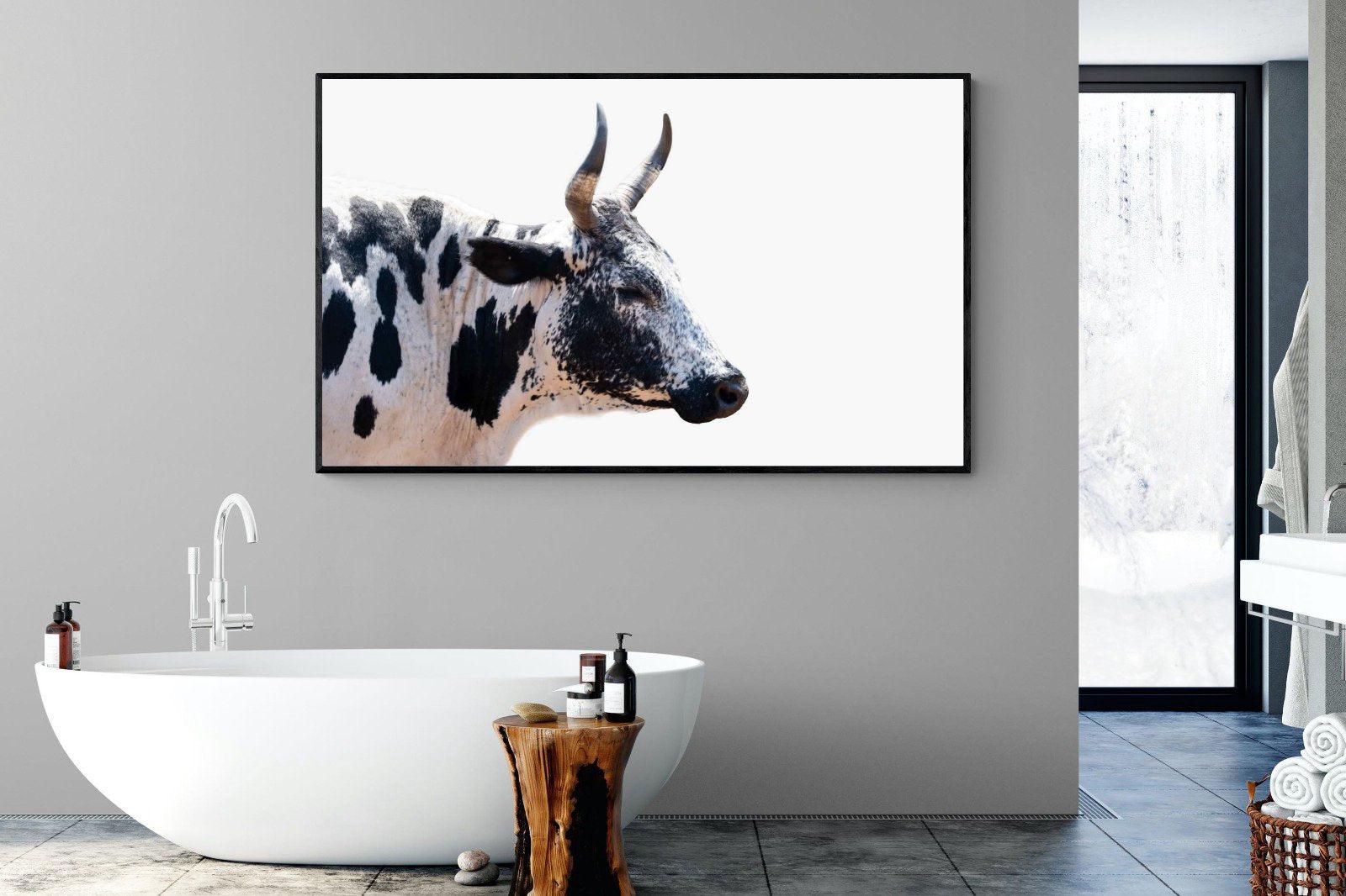 Strong Nguni-Wall_Art-180 x 110cm-Mounted Canvas-Black-Pixalot