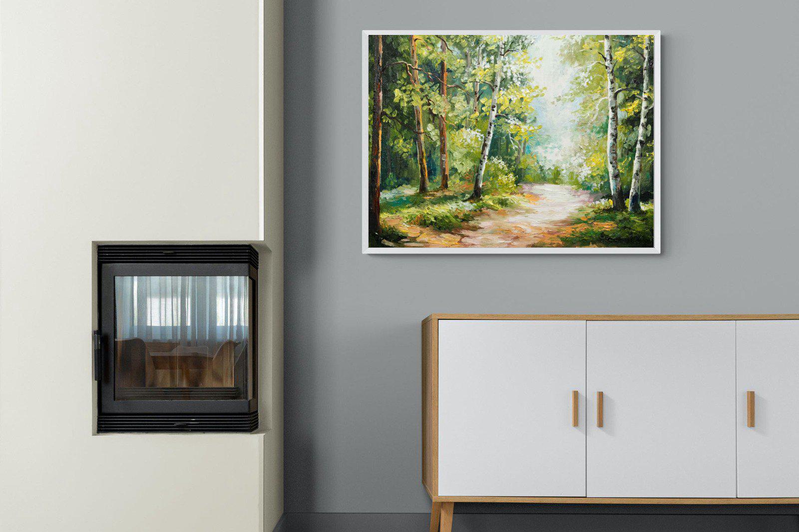 Summer Forest-Wall_Art-100 x 75cm-Mounted Canvas-White-Pixalot