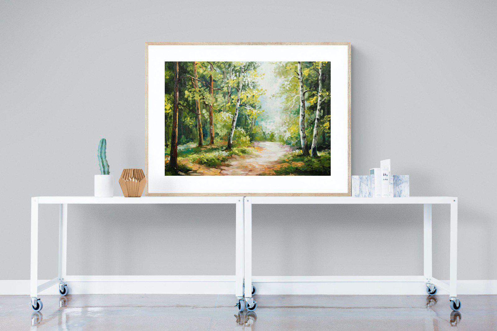Summer Forest-Wall_Art-120 x 90cm-Framed Print-Wood-Pixalot