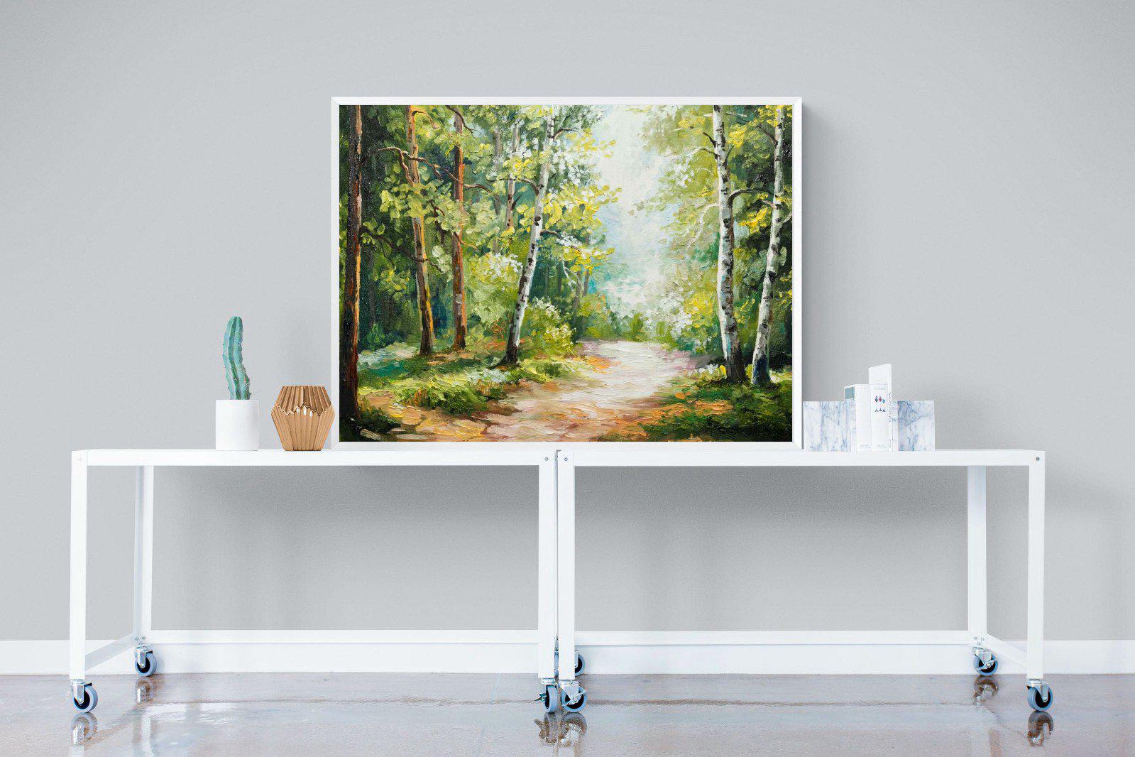 Summer Forest-Wall_Art-120 x 90cm-Mounted Canvas-White-Pixalot