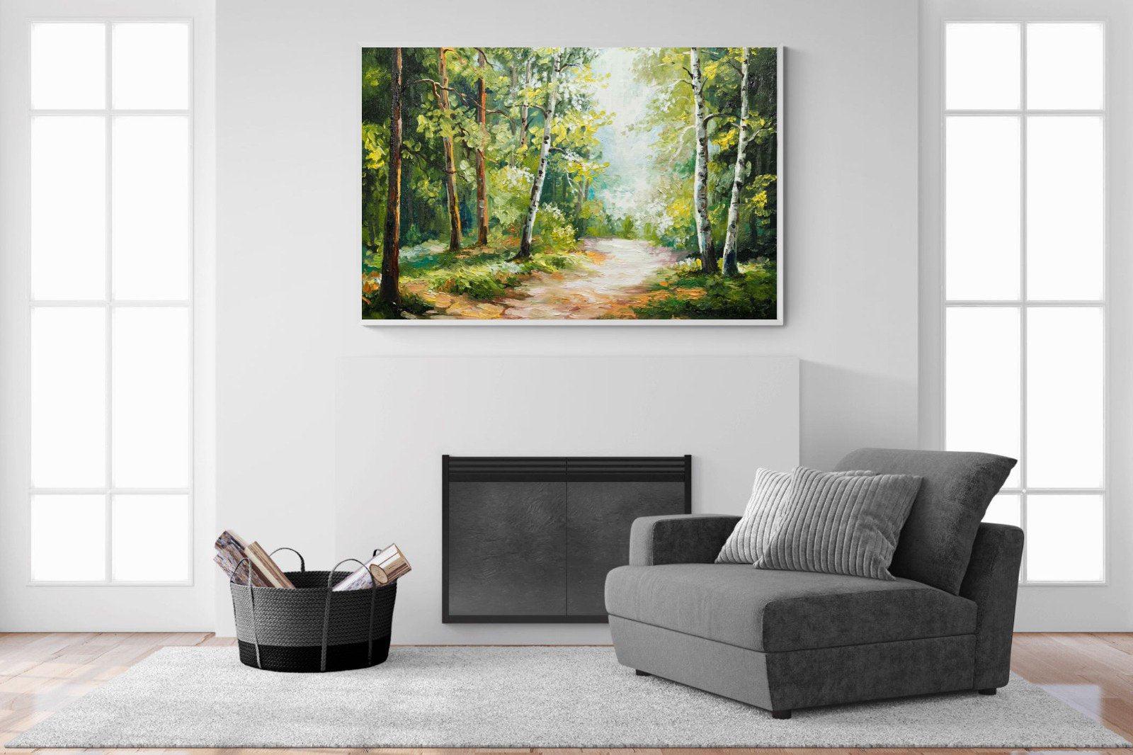 Summer Forest-Wall_Art-150 x 100cm-Mounted Canvas-White-Pixalot