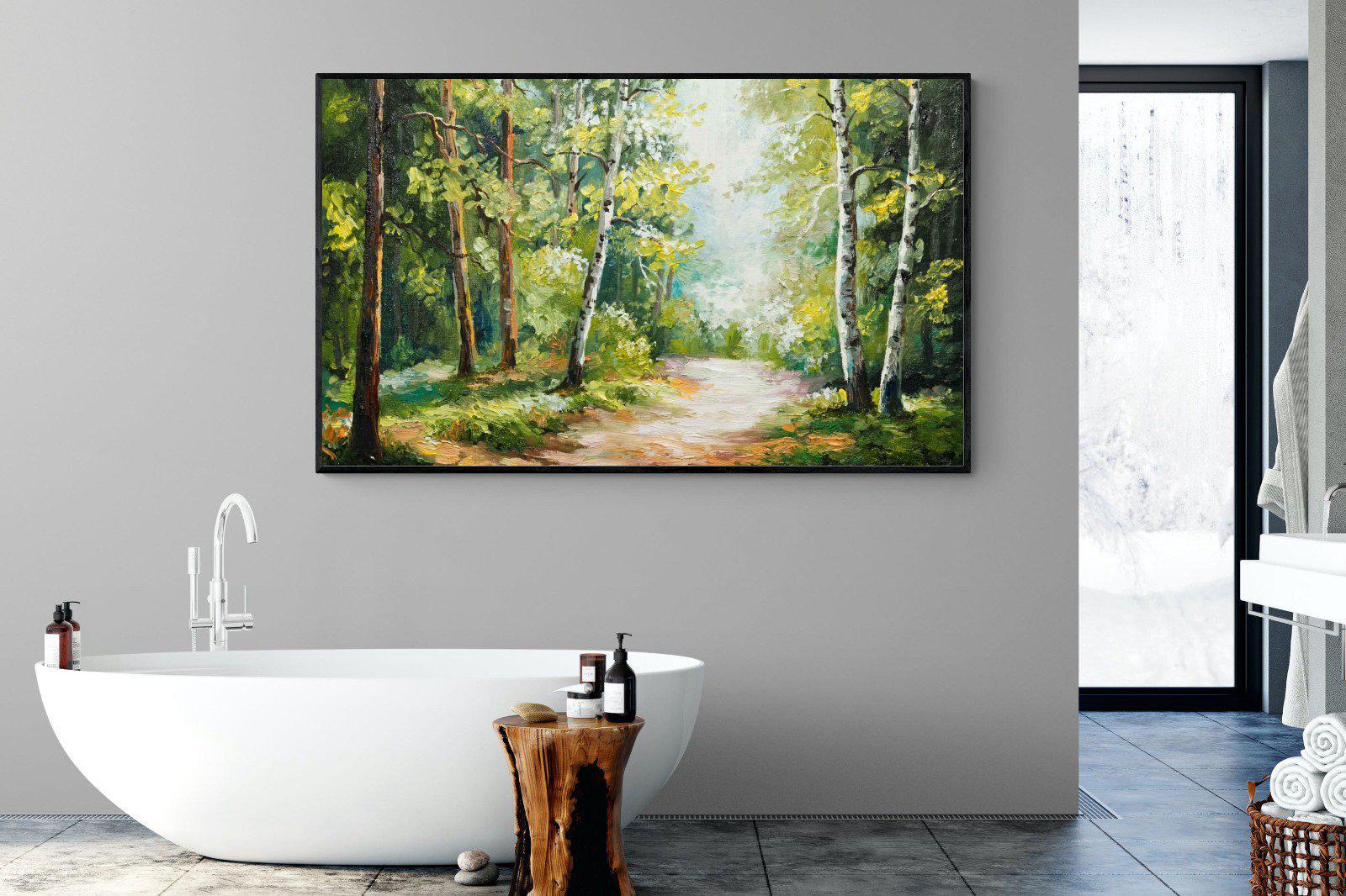 Summer Forest-Wall_Art-180 x 110cm-Mounted Canvas-Black-Pixalot