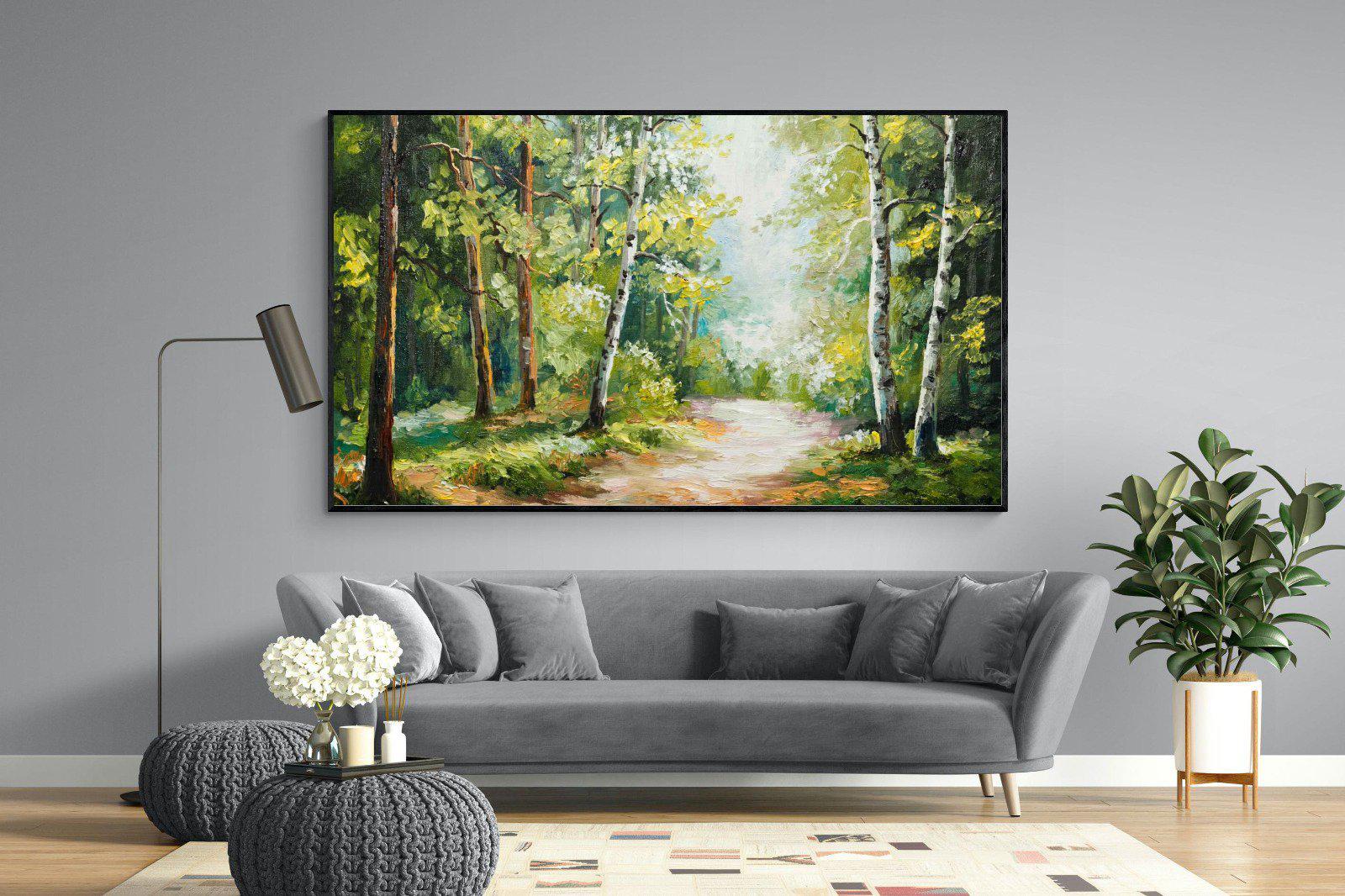 Summer Forest-Wall_Art-220 x 130cm-Mounted Canvas-Black-Pixalot