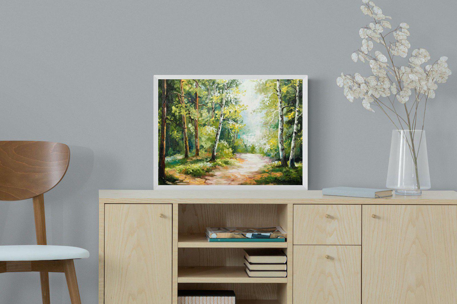 Summer Forest-Wall_Art-60 x 45cm-Mounted Canvas-White-Pixalot