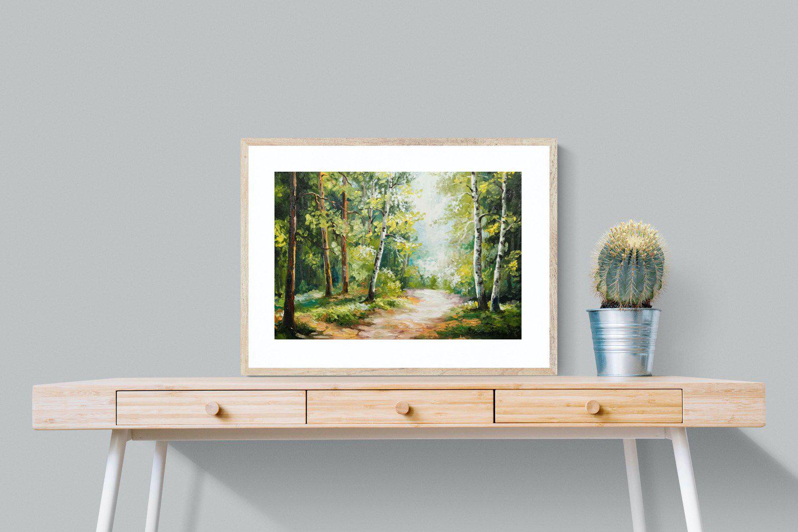 Summer Forest-Wall_Art-80 x 60cm-Framed Print-Wood-Pixalot