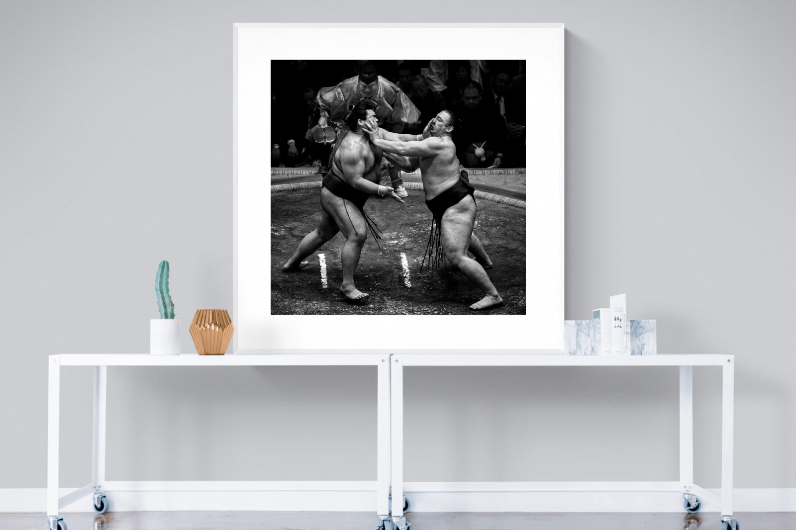 Sumo-Wall_Art-120 x 120cm-Framed Print-White-Pixalot