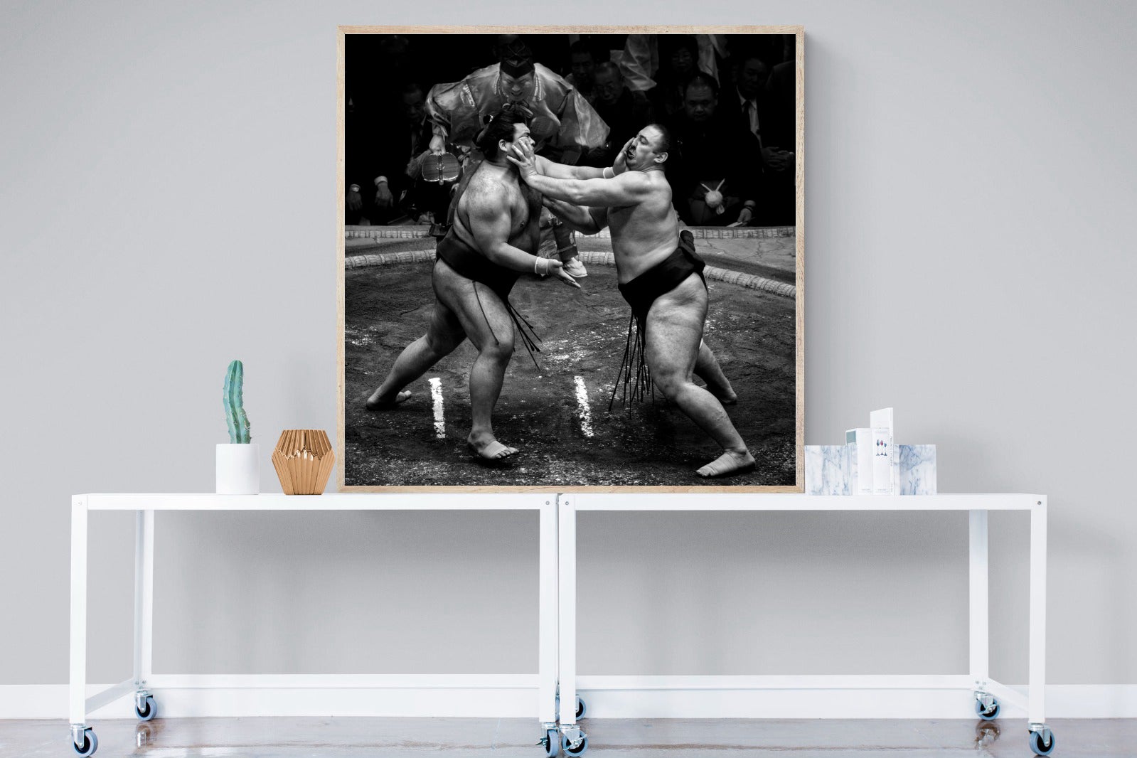 Sumo-Wall_Art-120 x 120cm-Mounted Canvas-Wood-Pixalot