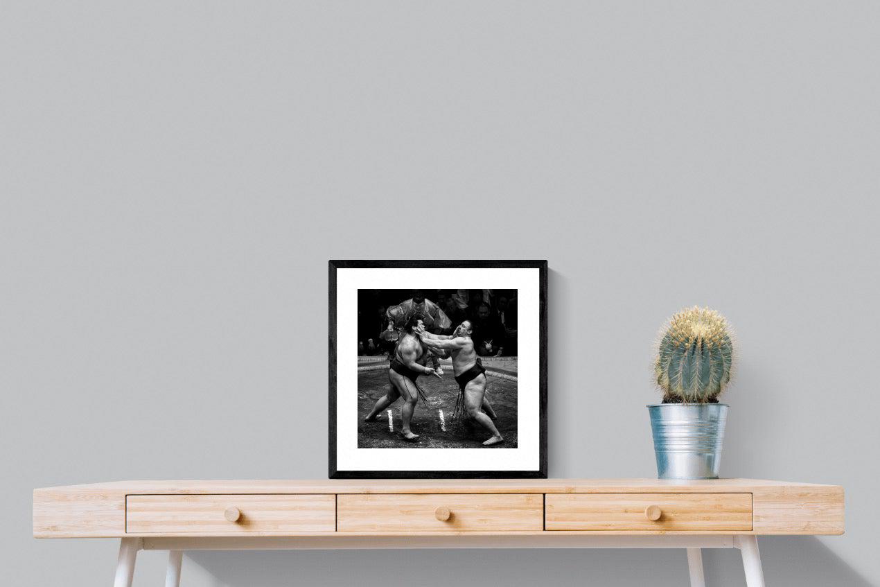 Sumo-Wall_Art-50 x 50cm-Framed Print-Black-Pixalot