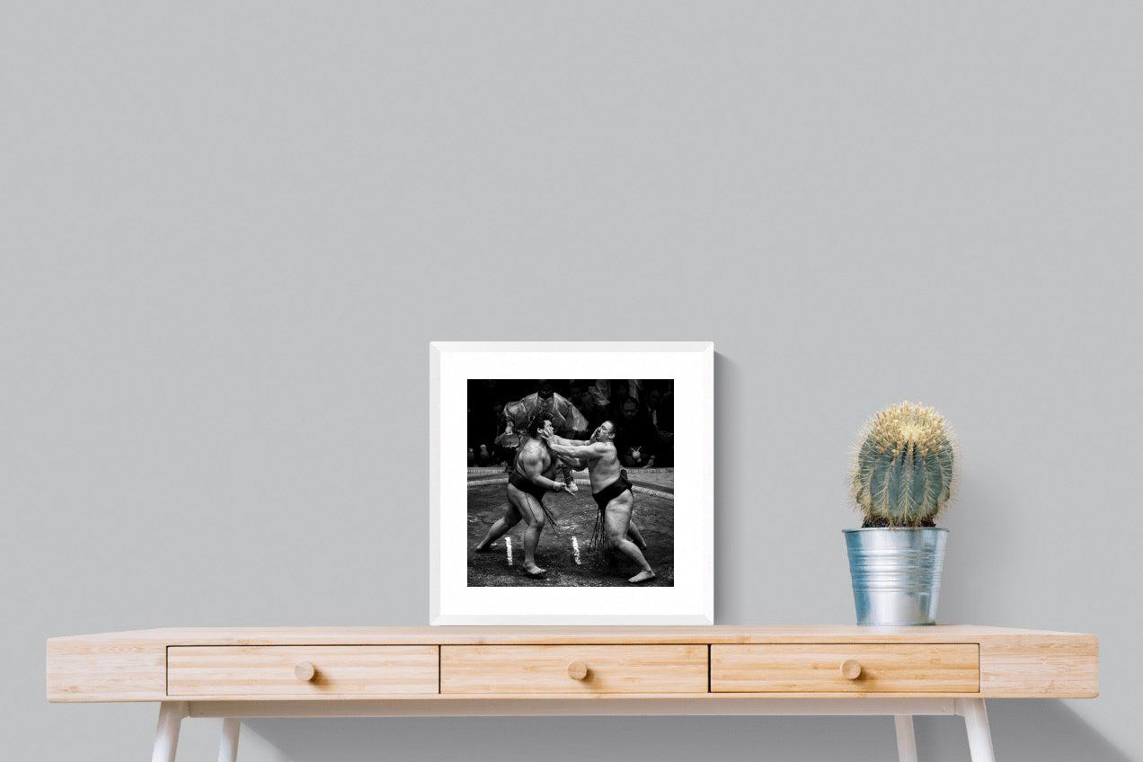 Sumo-Wall_Art-50 x 50cm-Framed Print-White-Pixalot