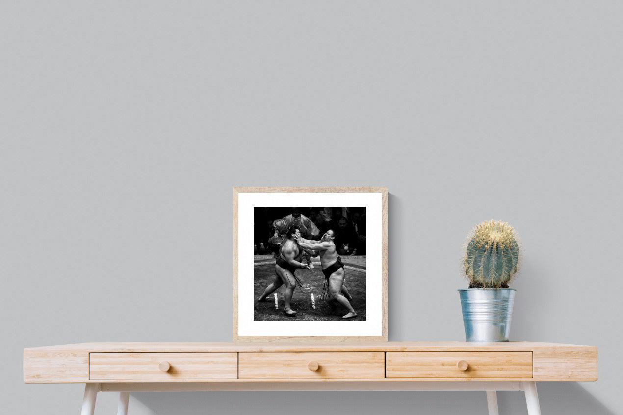 Sumo-Wall_Art-50 x 50cm-Framed Print-Wood-Pixalot