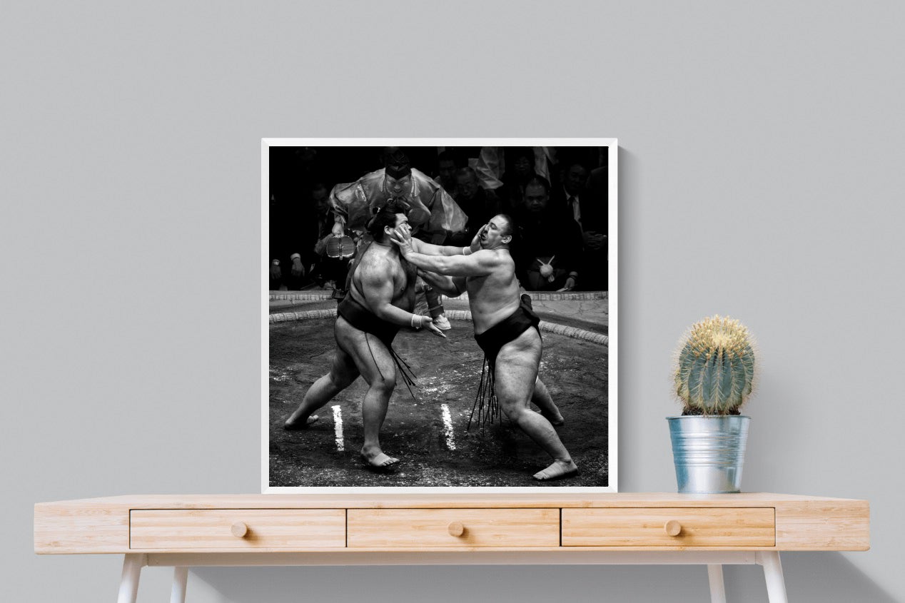 Sumo-Wall_Art-80 x 80cm-Mounted Canvas-White-Pixalot