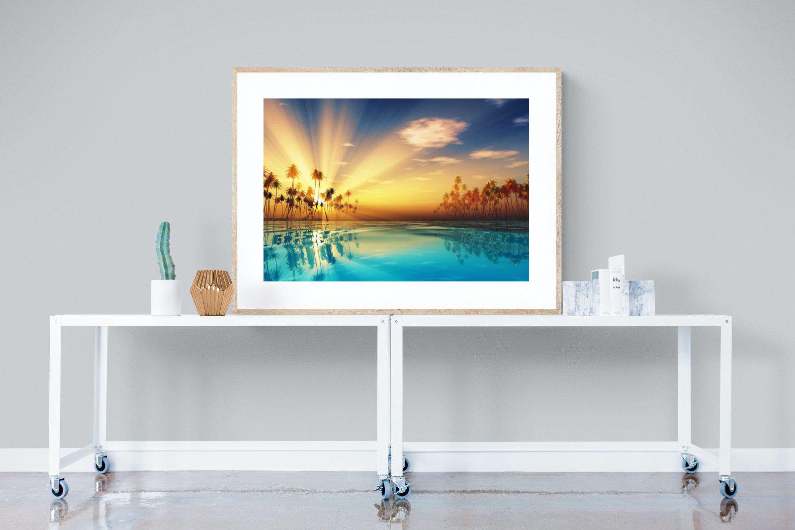 Sun Rays-Wall_Art-120 x 90cm-Framed Print-Wood-Pixalot